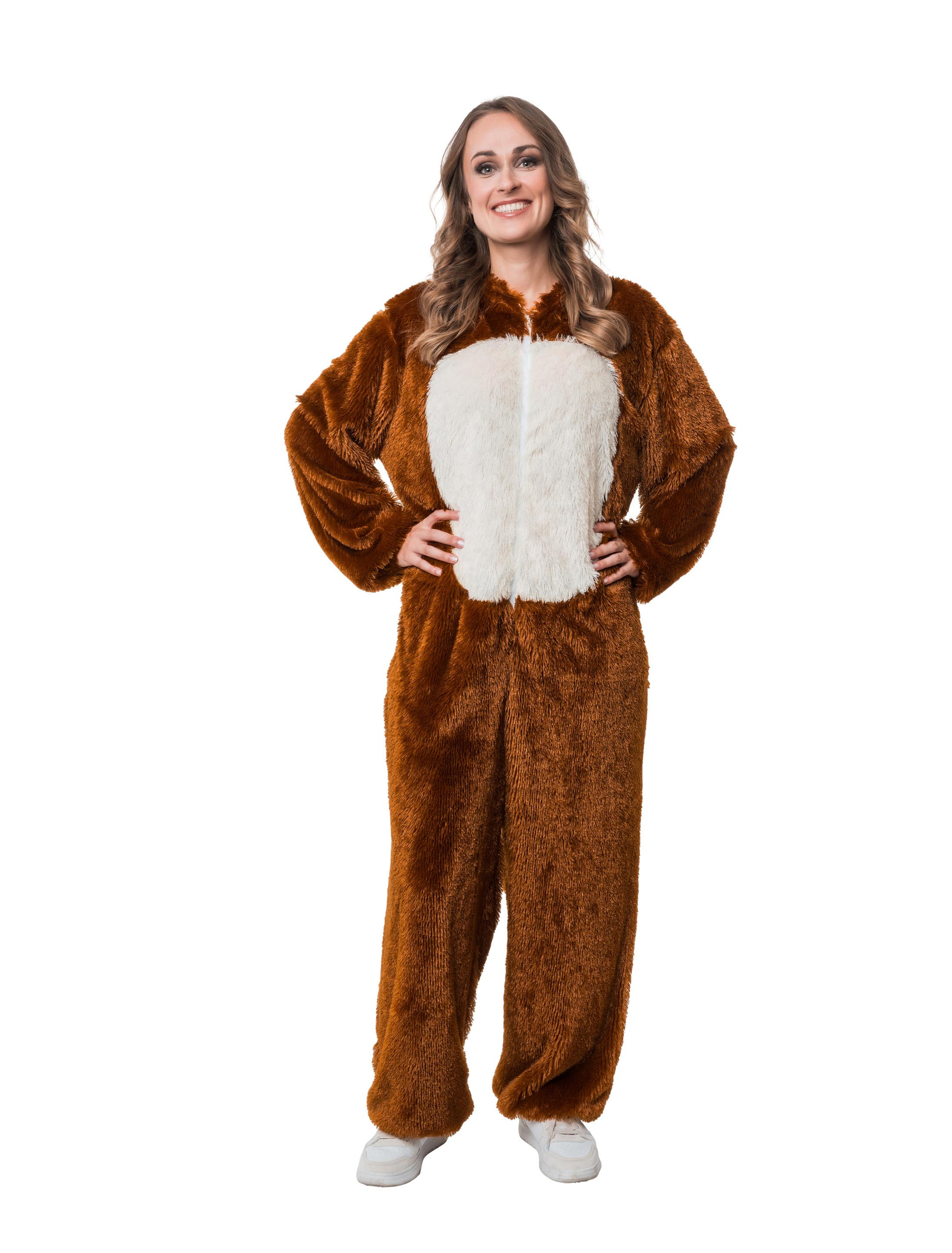 Overall Affe Plüsch braun XS/S