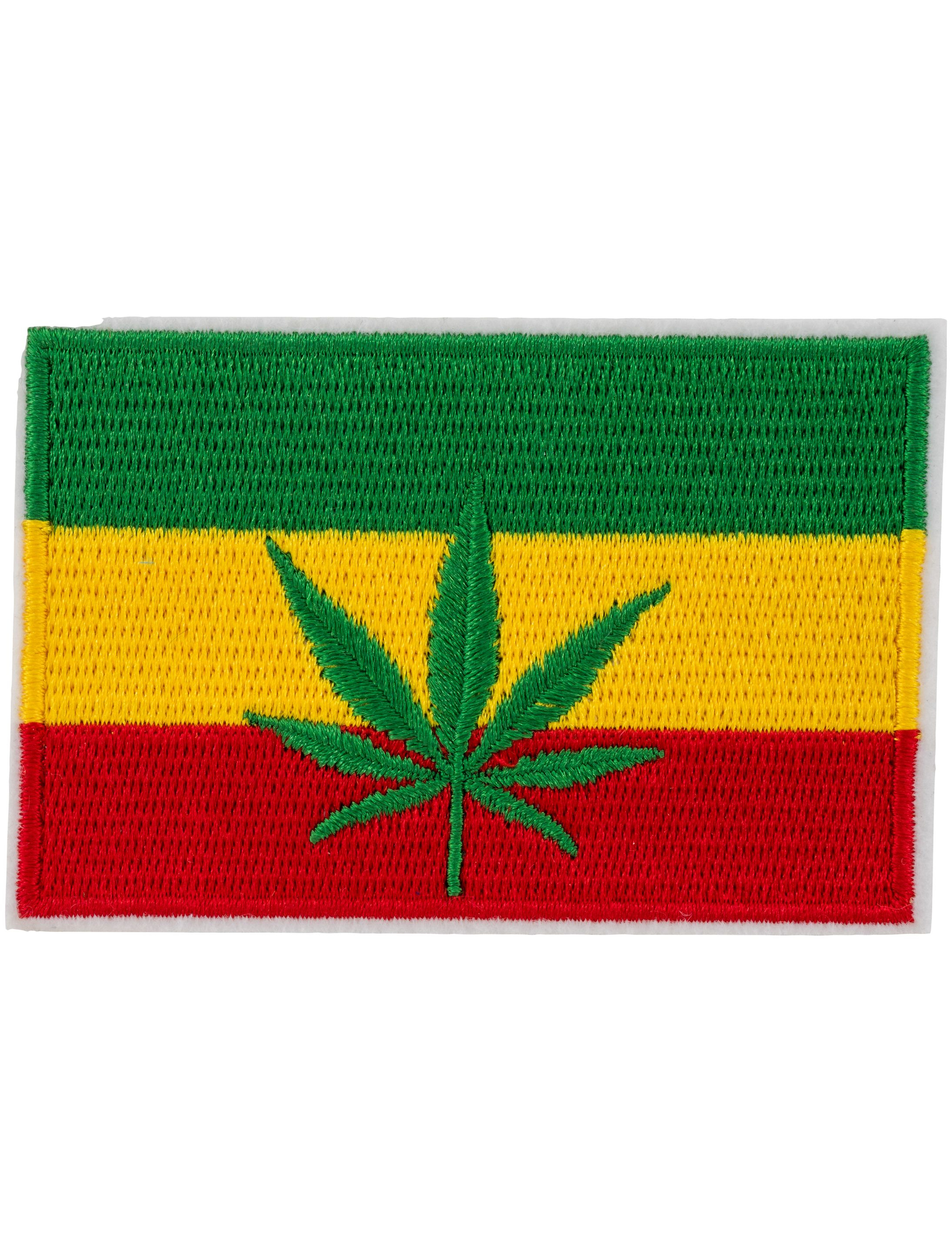 Bügelpatch Cannabis Flagge 8cm Gestreift bunt
