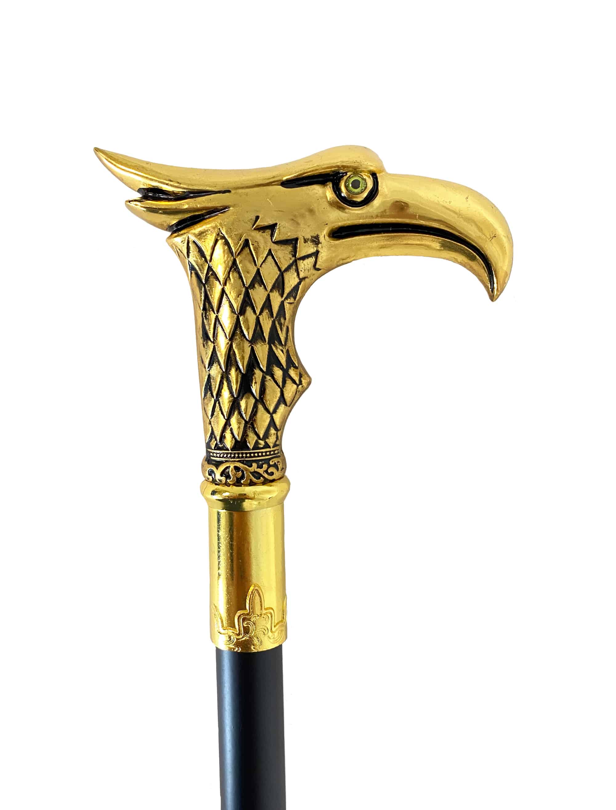 Gehstock Adler gold