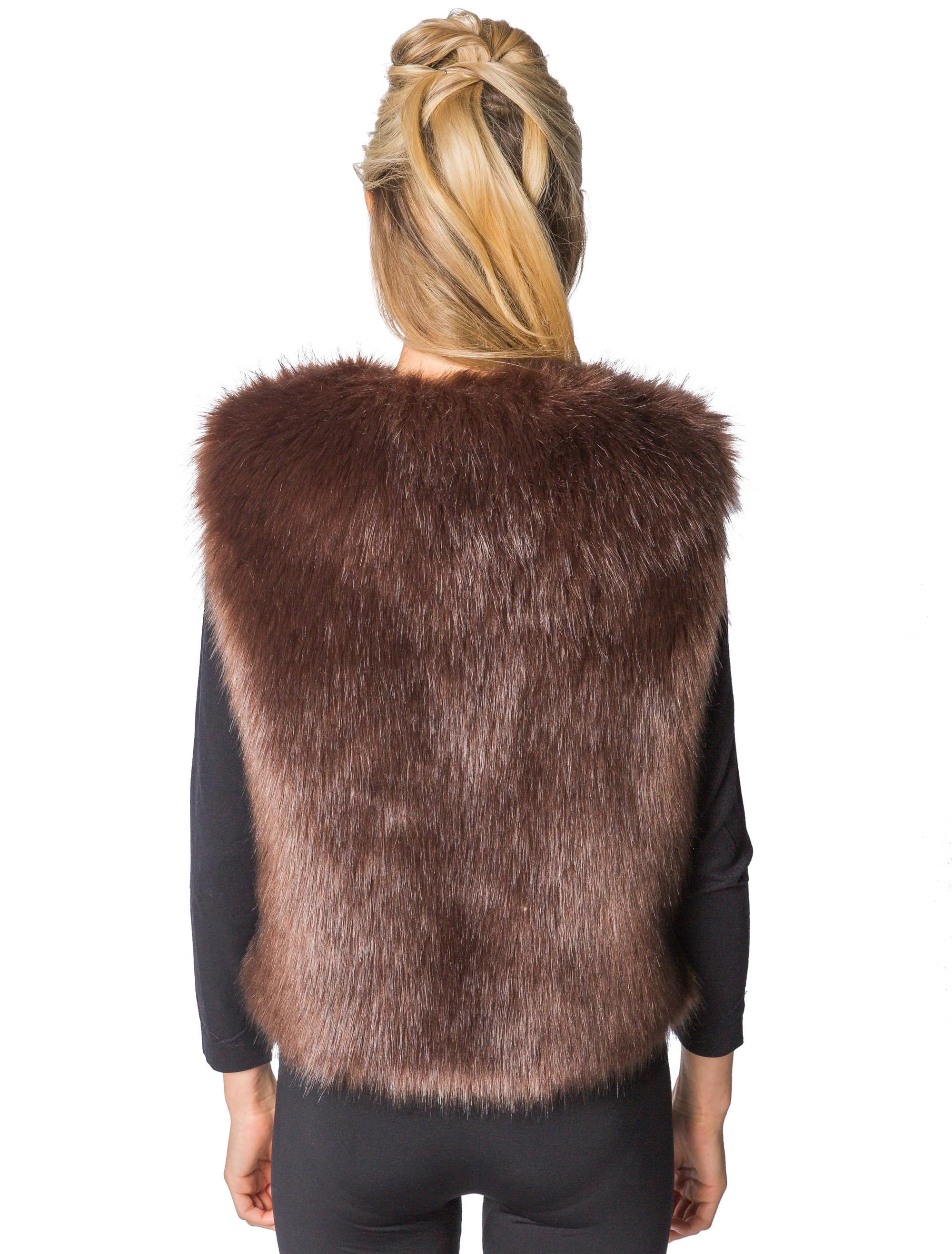 Weste Kunstfell braun L/XL