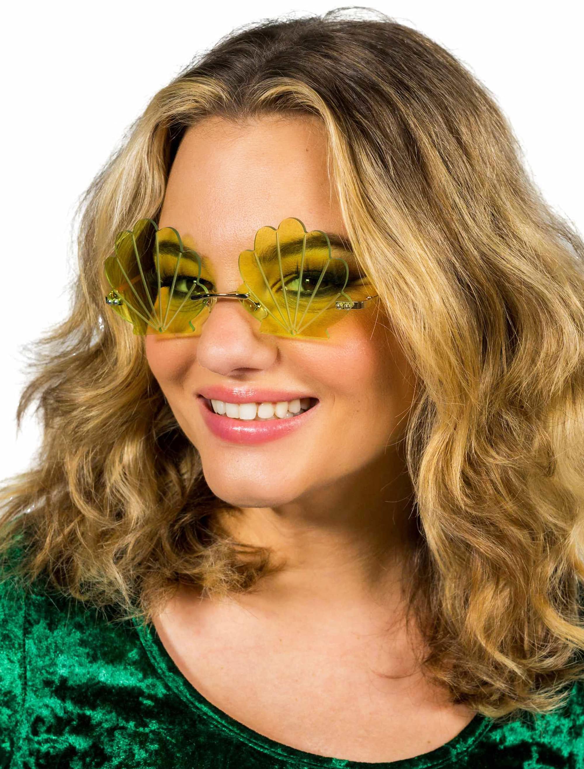 Brille Muschel grün