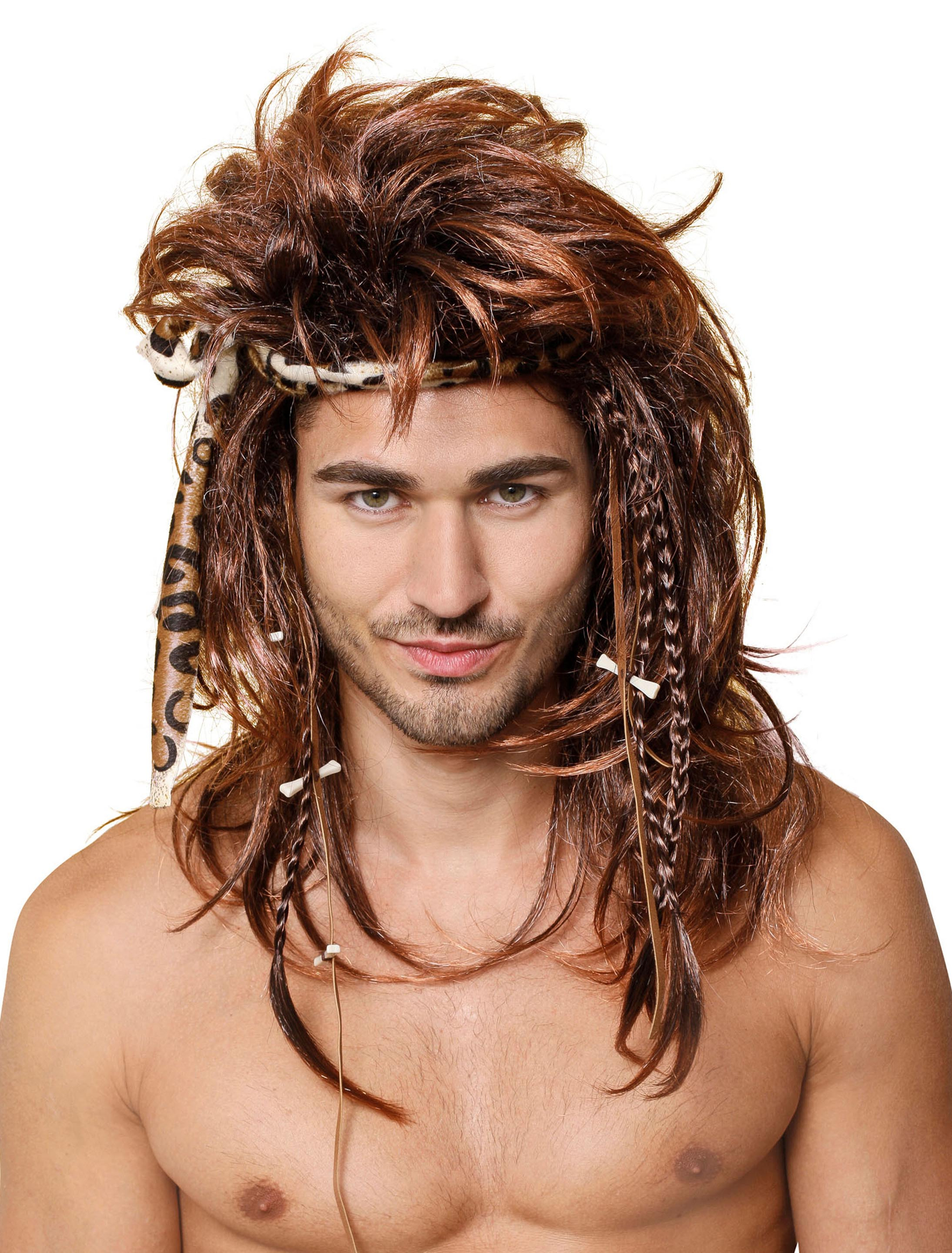Perücke Siggi mit Haarband braun