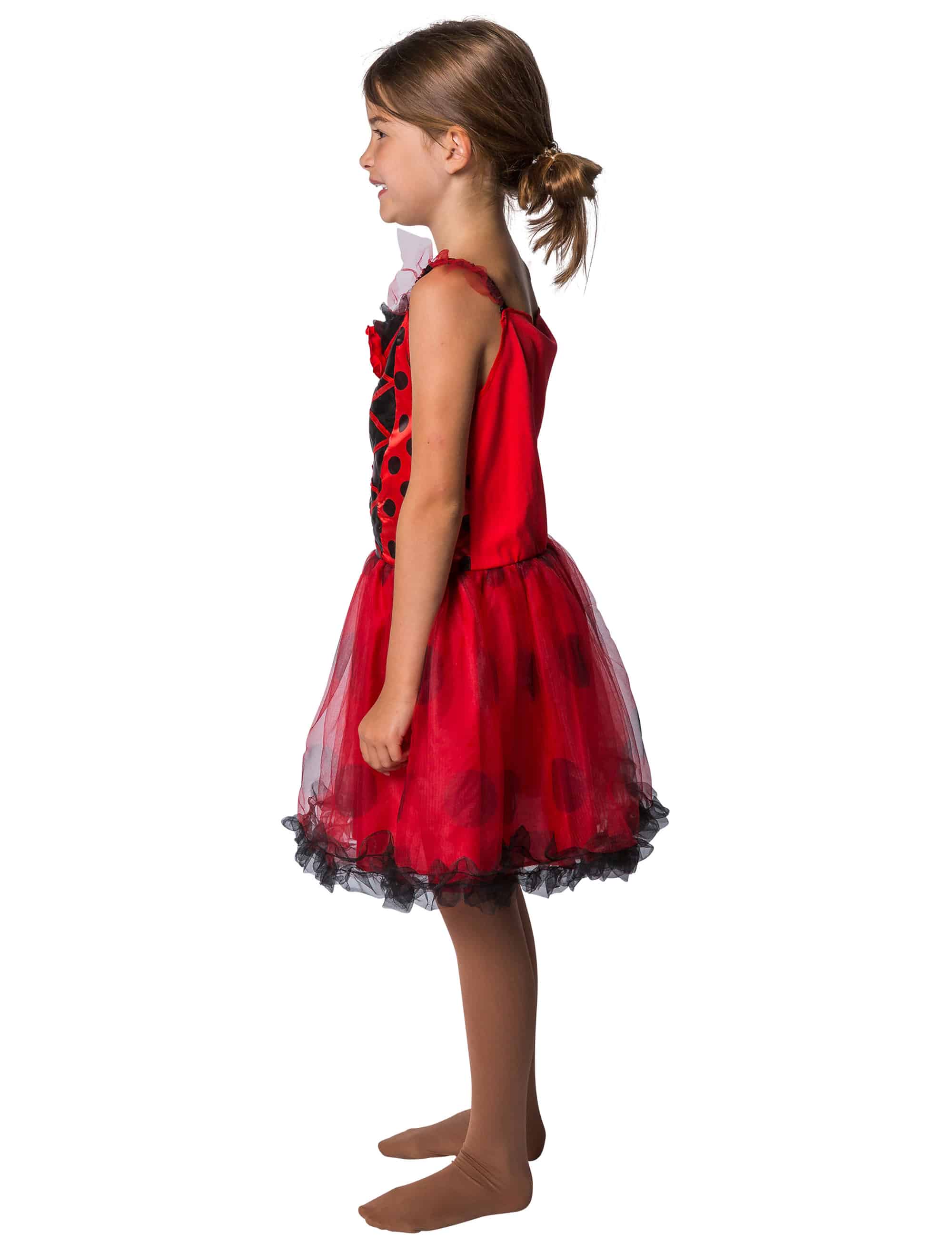 Kleid Marienkäfer Kinder schwarz/rot 7-8 Jahre