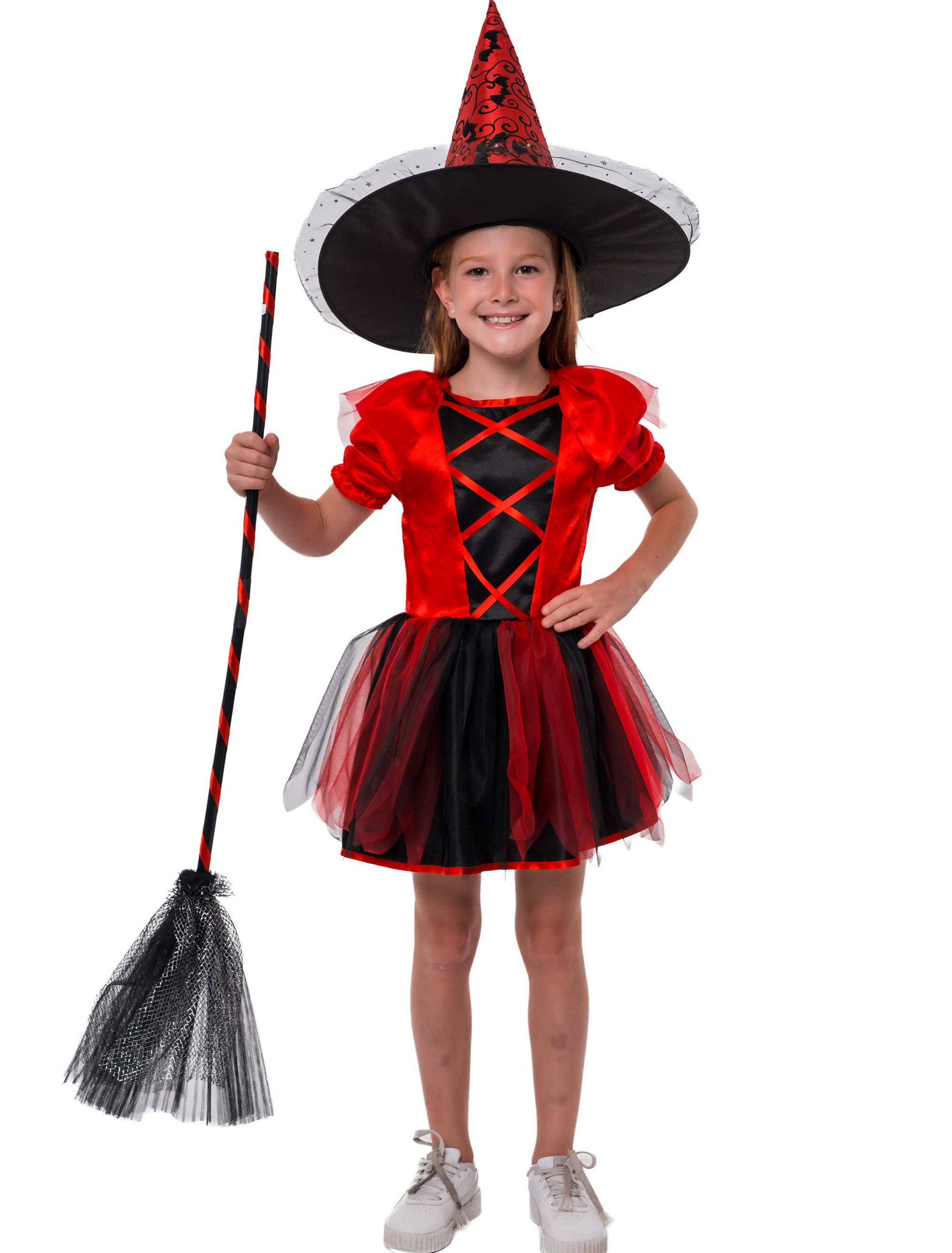 Kleid Teufel Kinder schwarz/rot 128