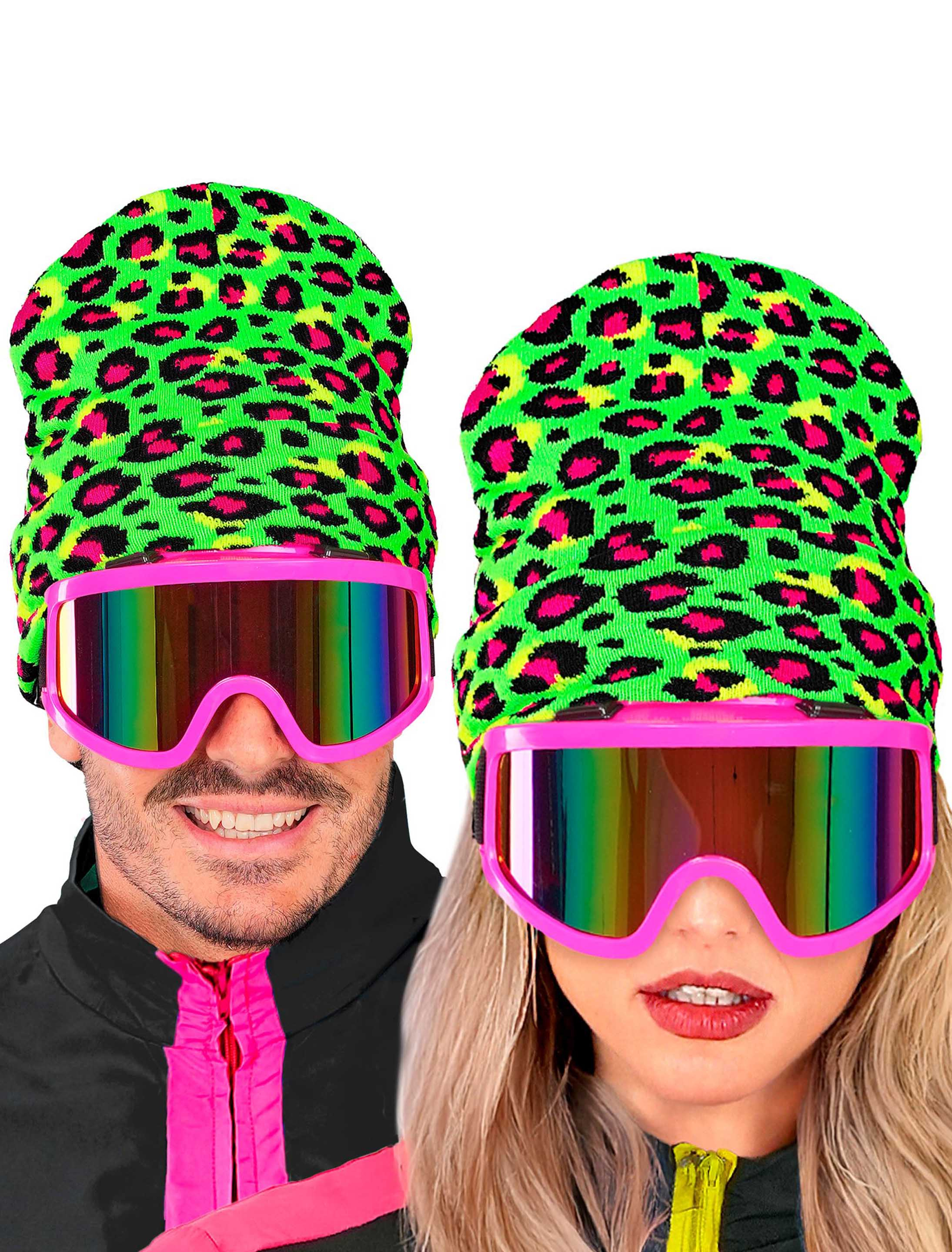 Beanie Après-Ski mit UV-Effekt neongrün