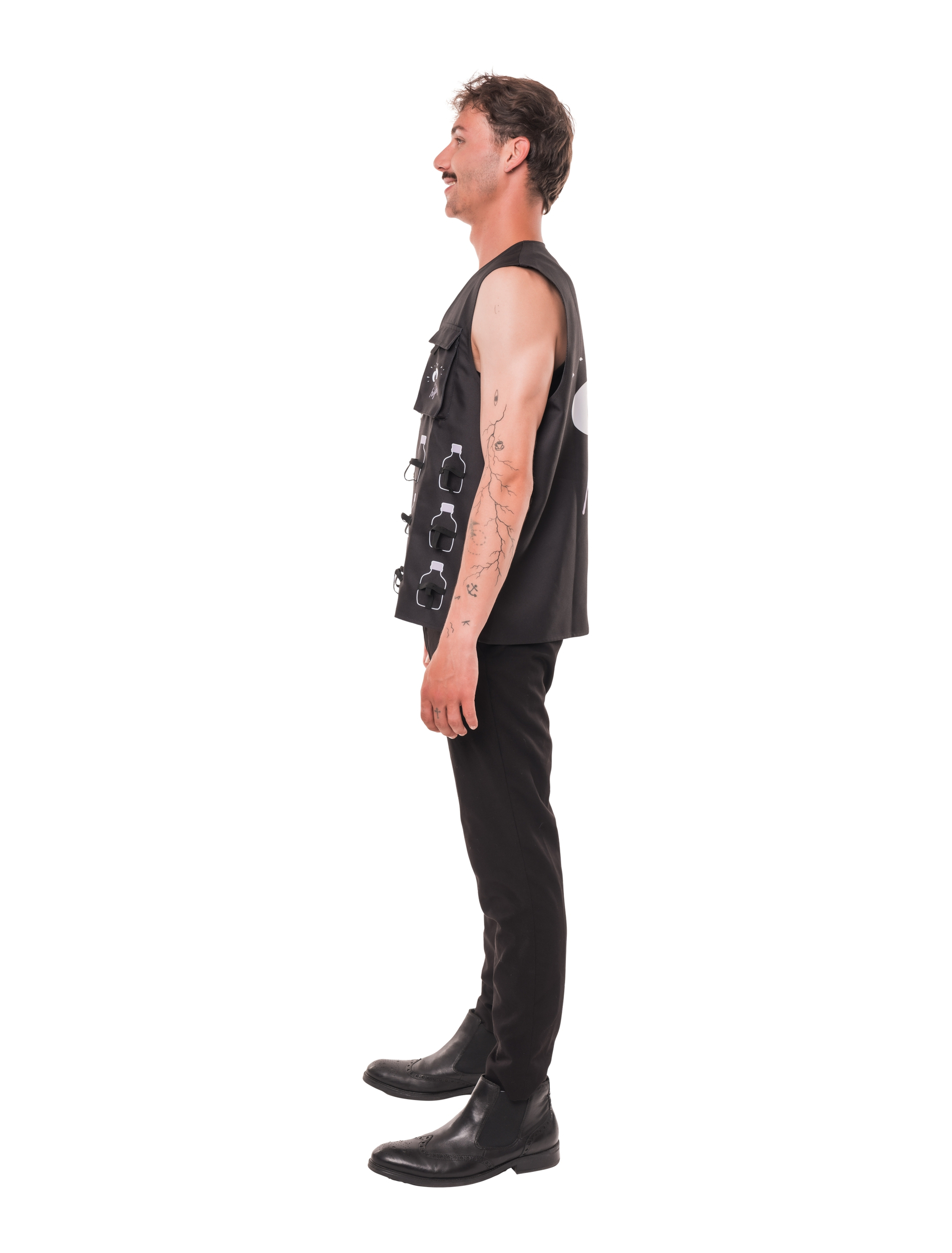 Weste Shot Halterung Kleiner Feigling Herren schwarz L/XL