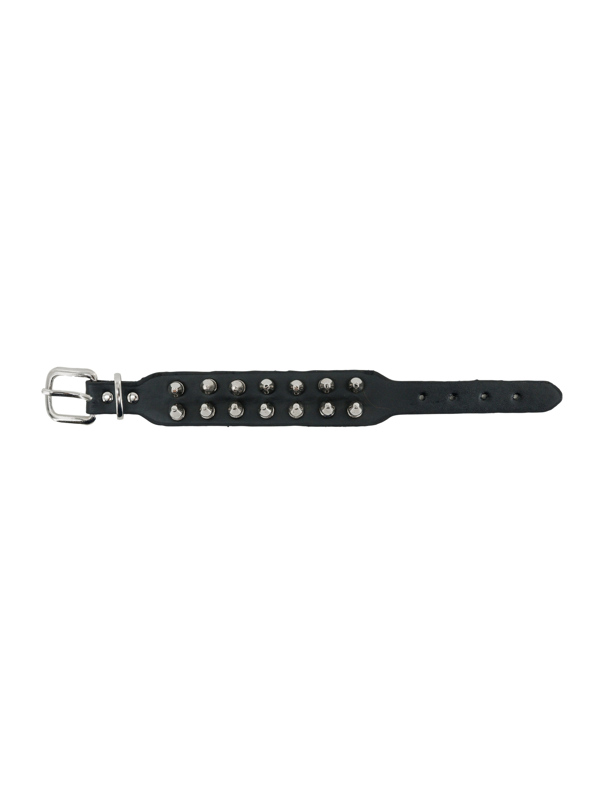 Armband Rocker mit Nieten 2-reihig schwarz/silber