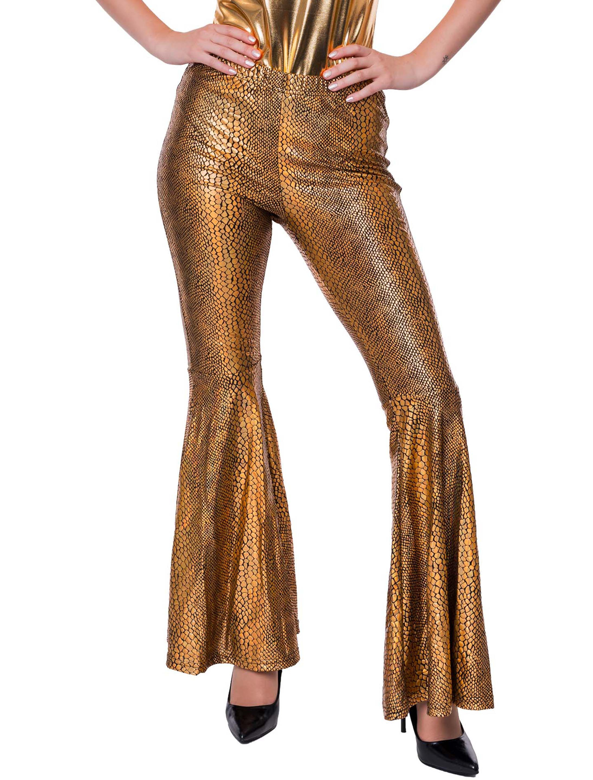 Schlaghose Schlange Damen gold S/M