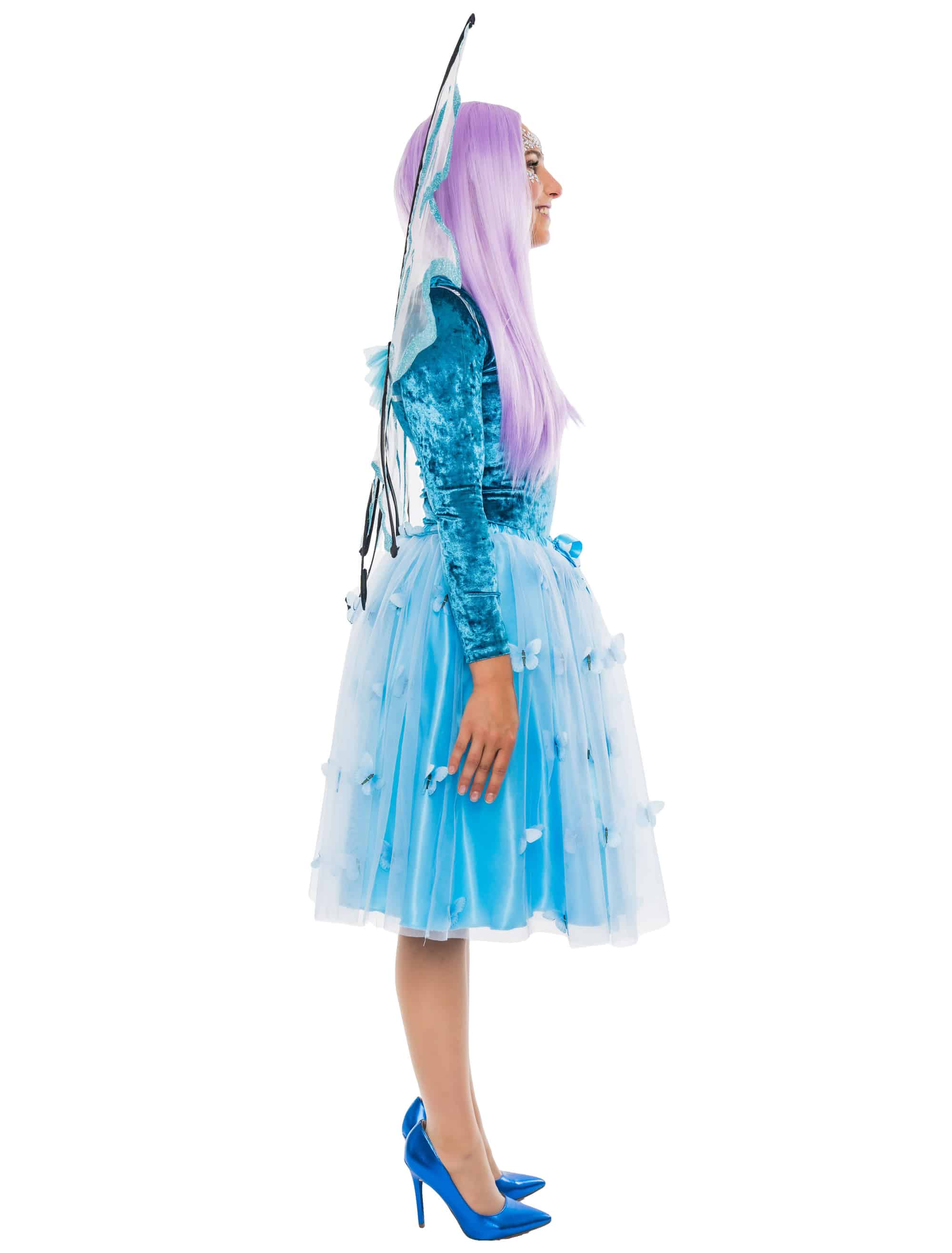 Petticoat mit Schmetterlingen blau one size