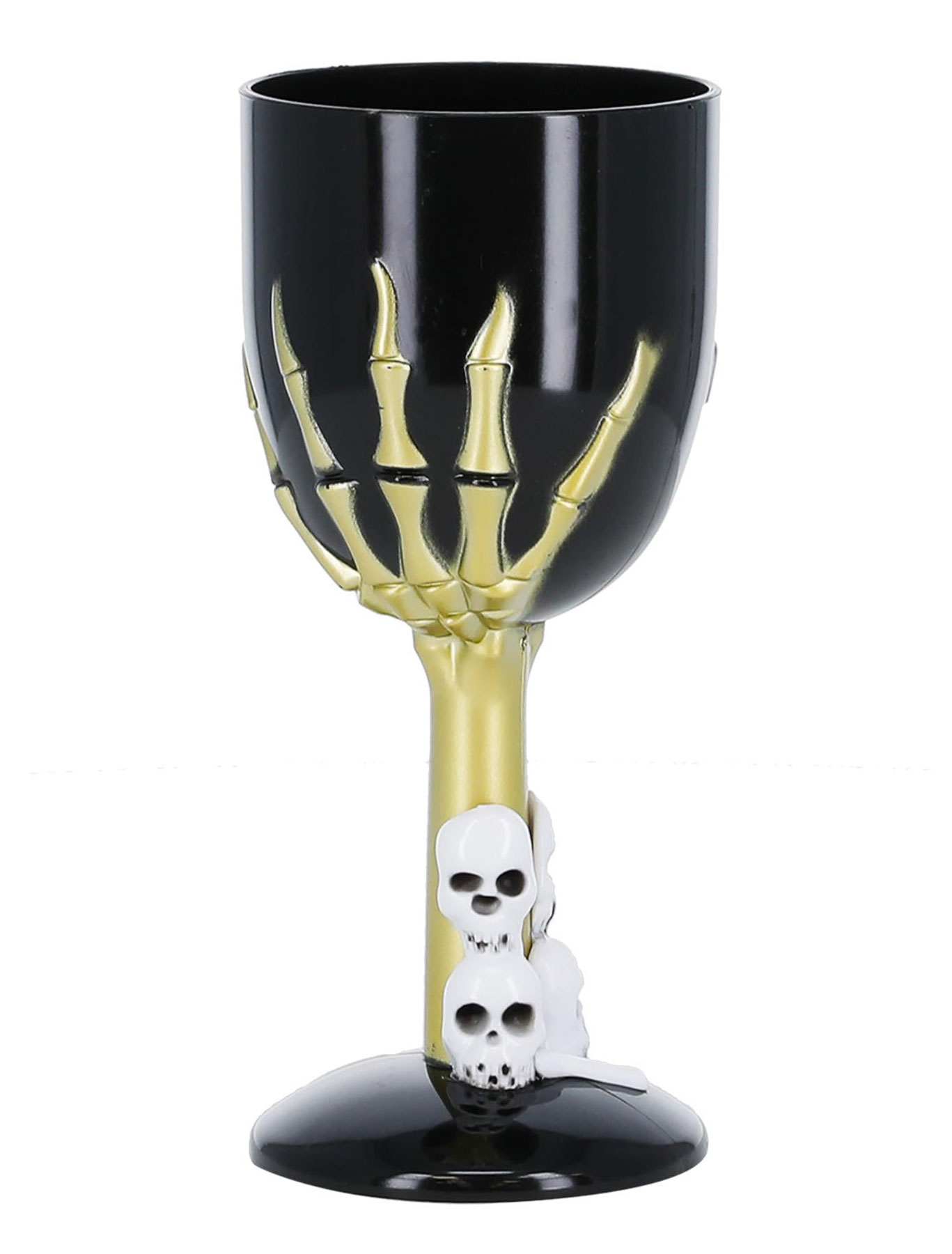 Kelch Skeletthände schwarz/gold