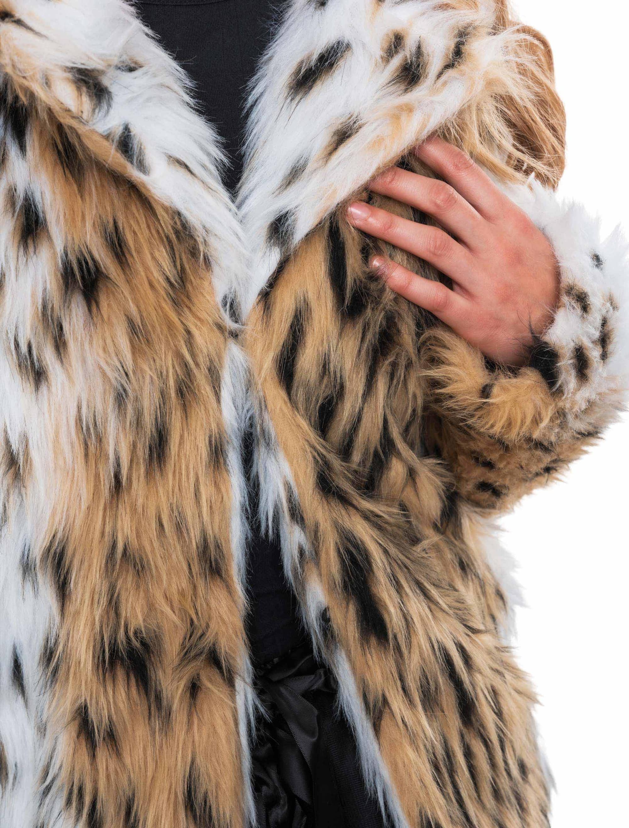 Jacke Faux-Fur Leopard beige S/M