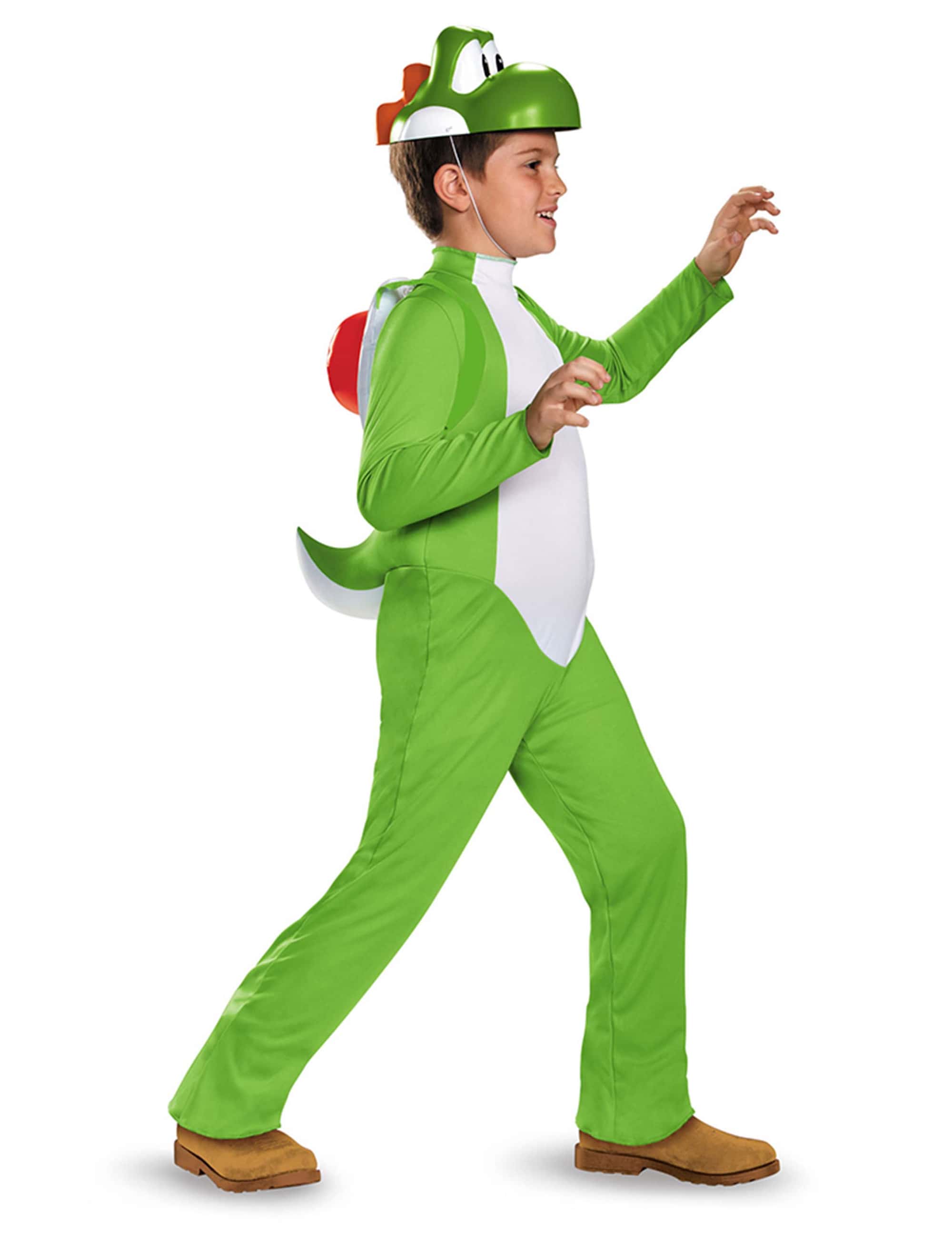 Kostüm Super Mario Bros. Yoshi deluxe 4-tlg. Kinder grün 7-8 Jahre