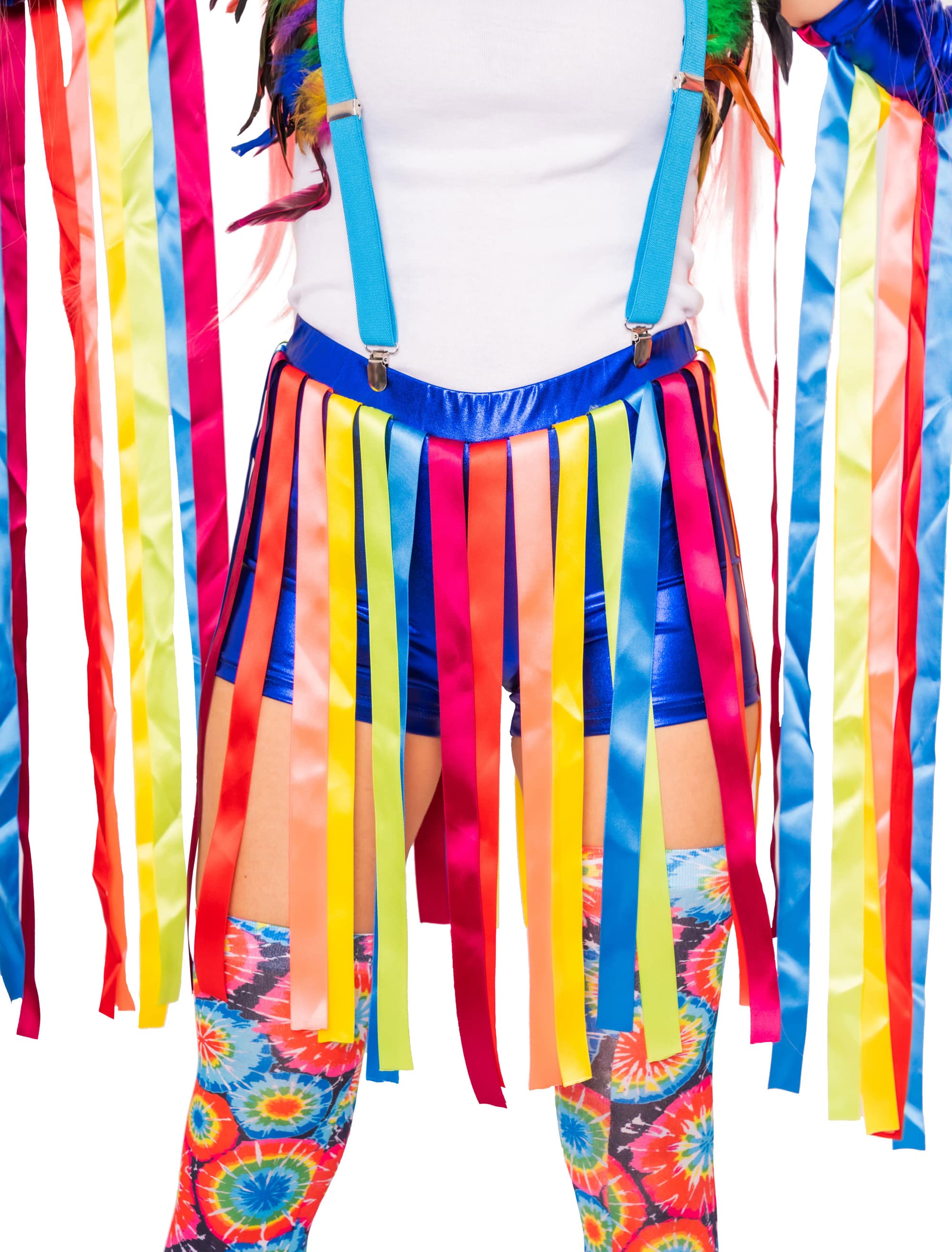 Shorts mit bunten Bändern Damen mehrfarbig L/XL