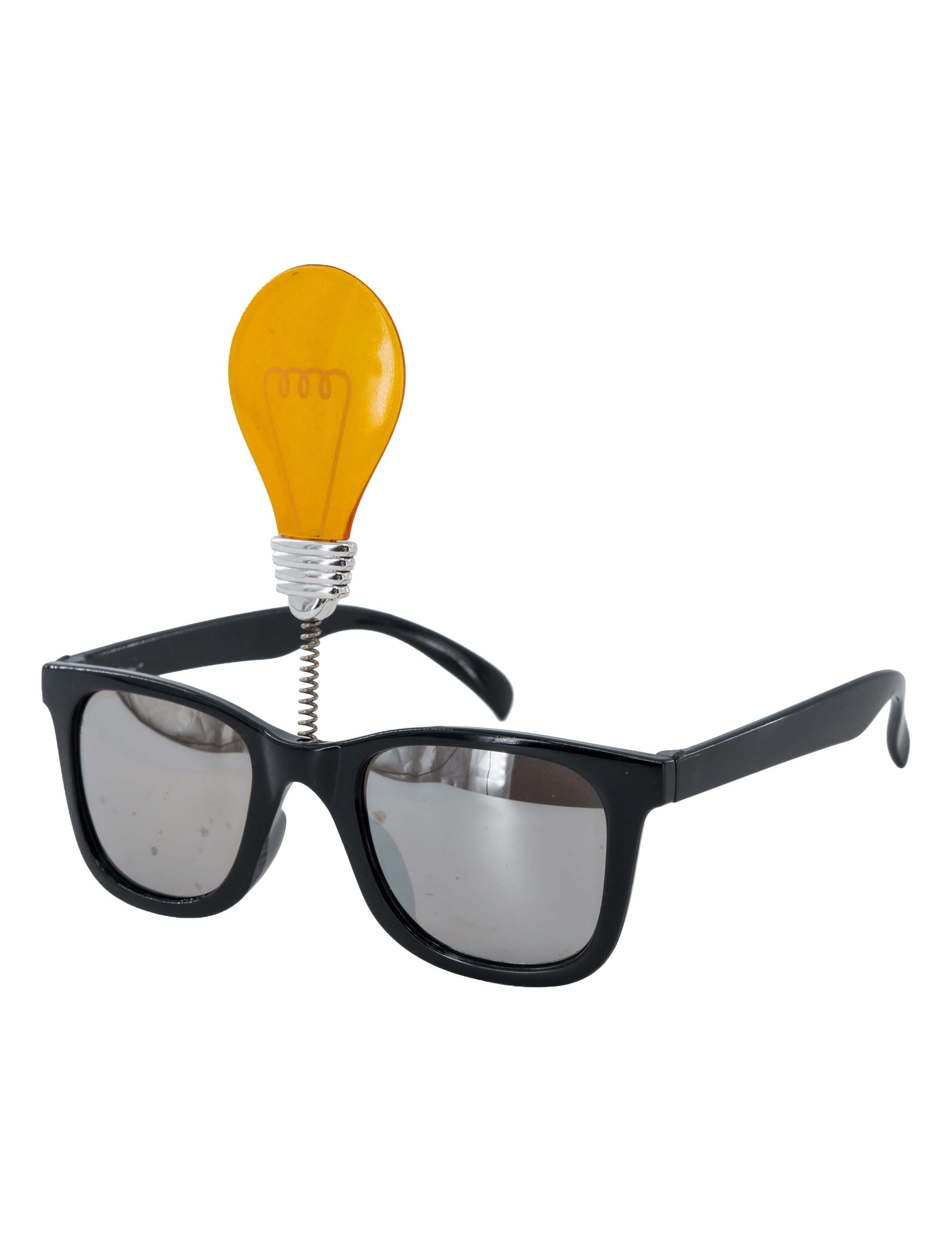 Brille mit Glühbirne schwarz/gelb