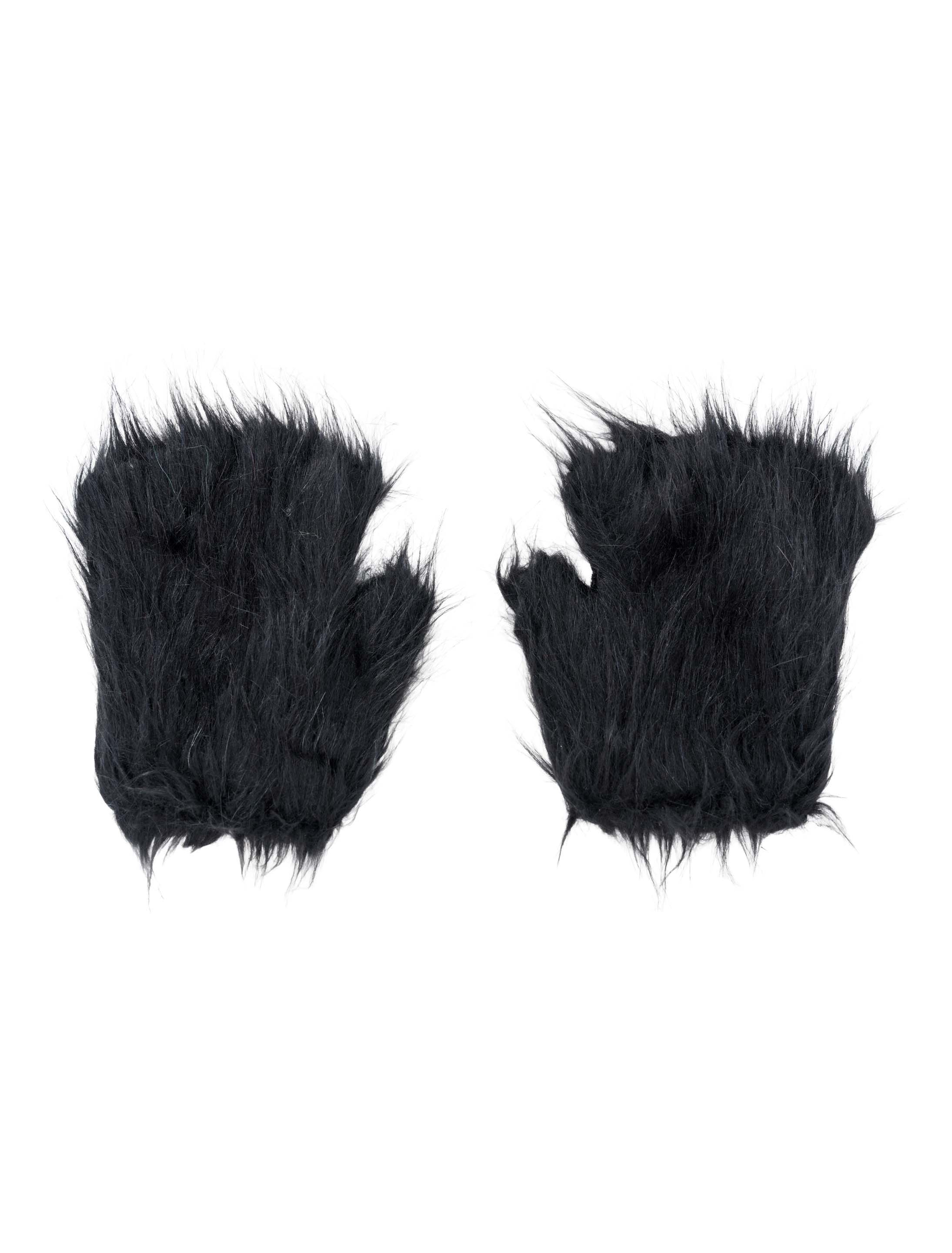 Handschuhe fingerlos Wolf schwarz