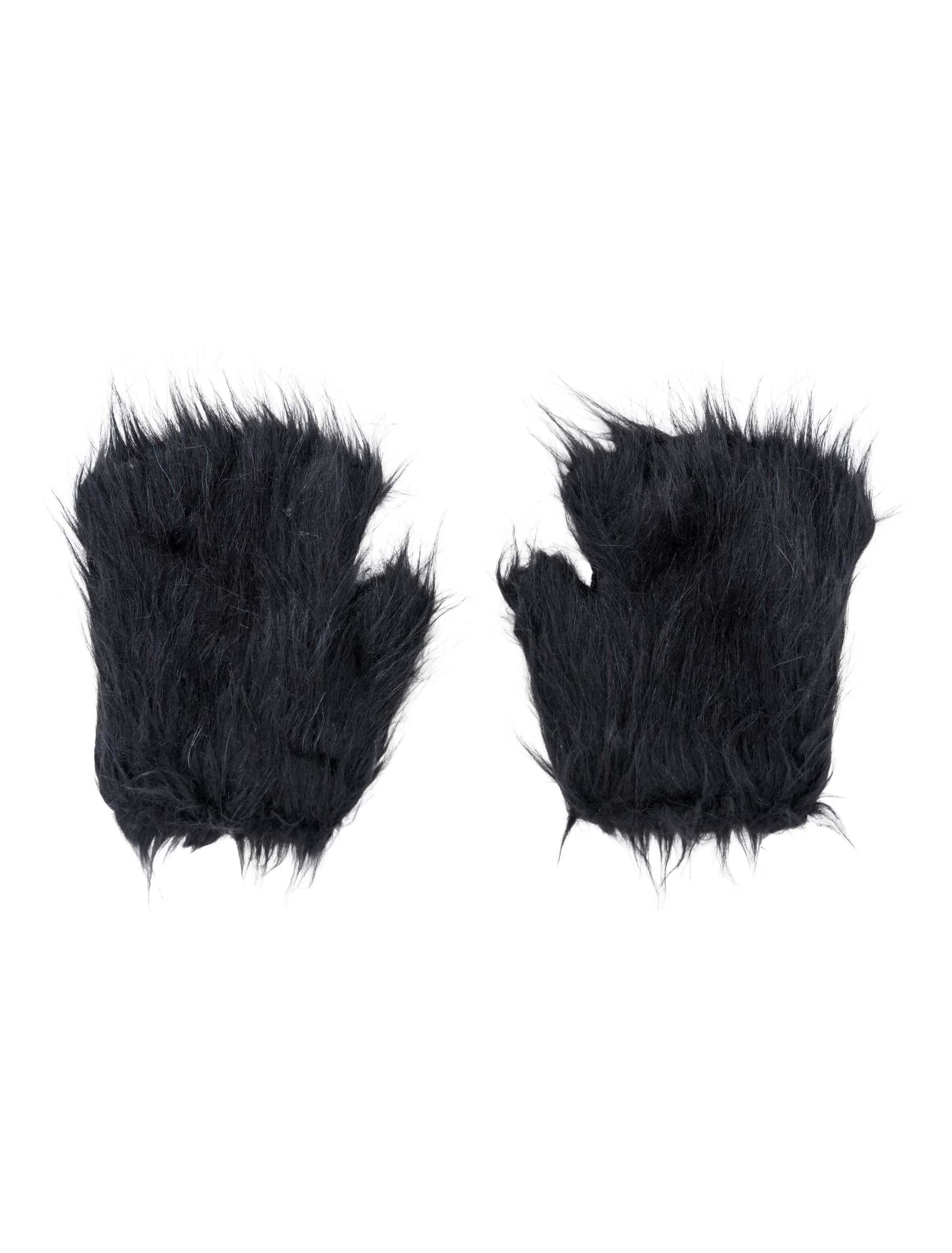 Handschuhe fingerlos Wolf schwarz