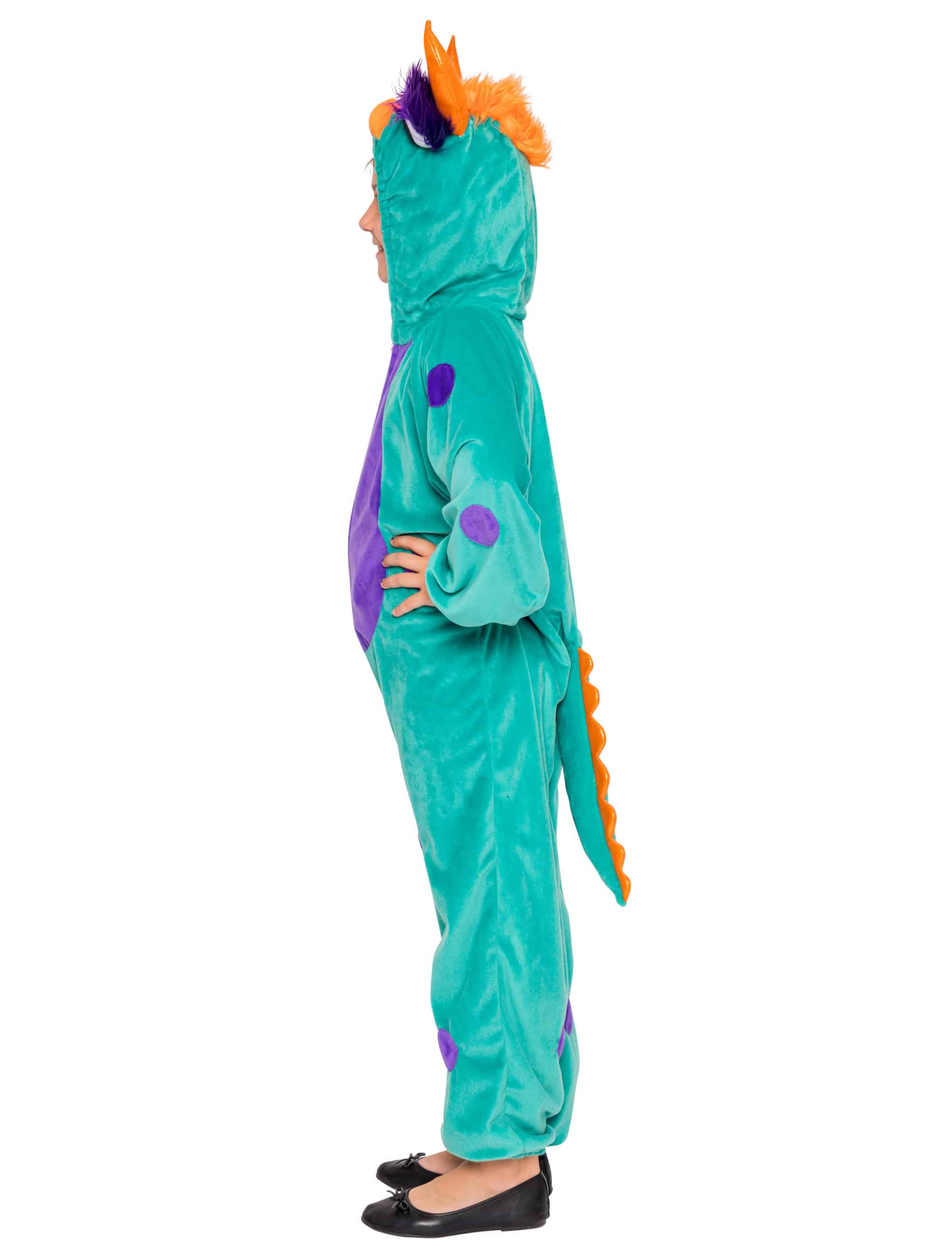 Overall Monster Plüsch Kinder grün 140-164