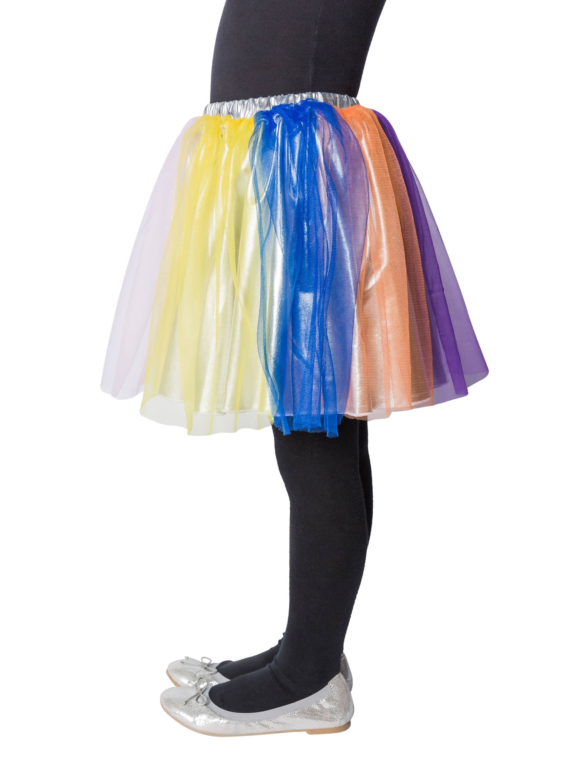 Petticoat Regenbogen Kinder silber