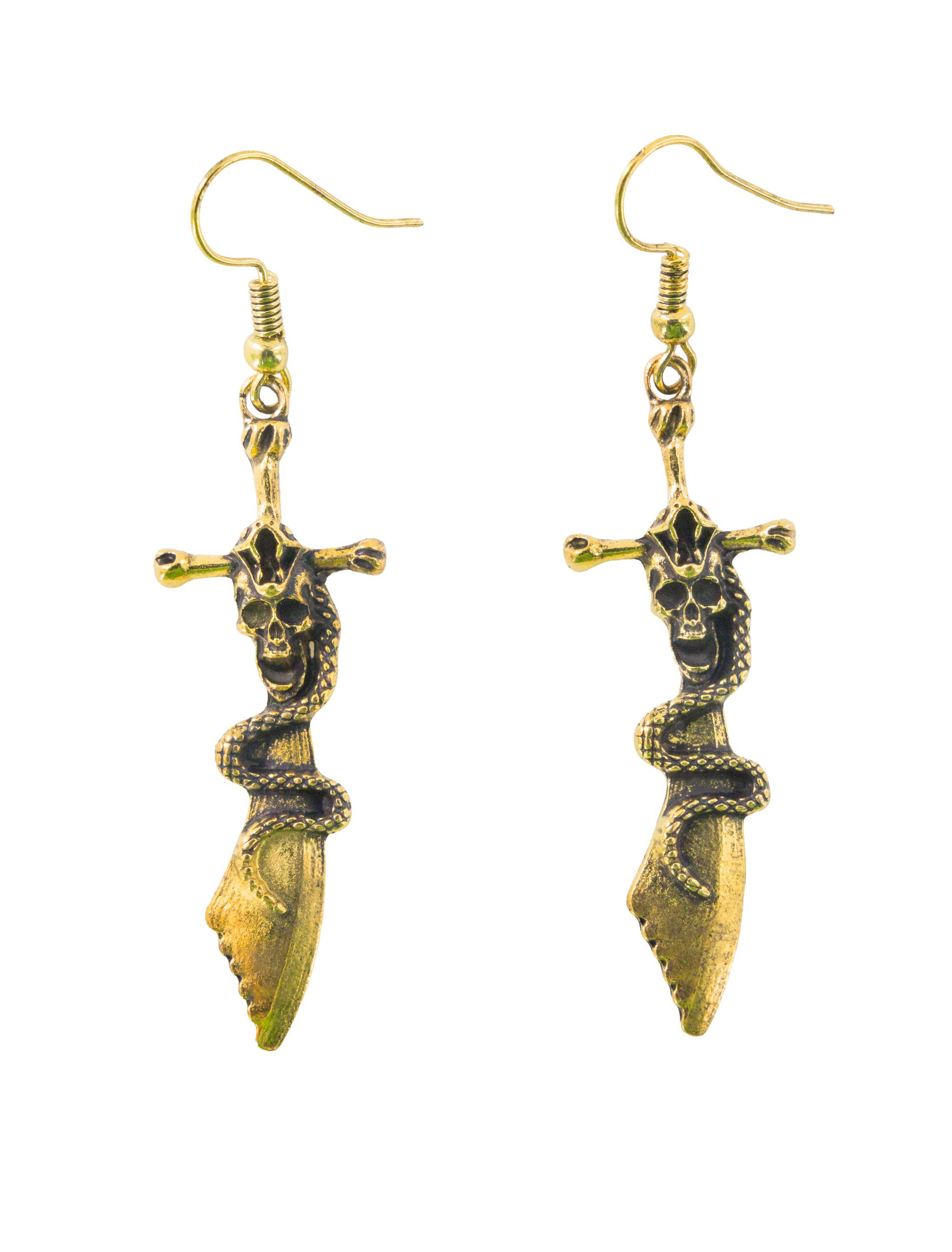 Ohrringe Pirat mit Schwert gold