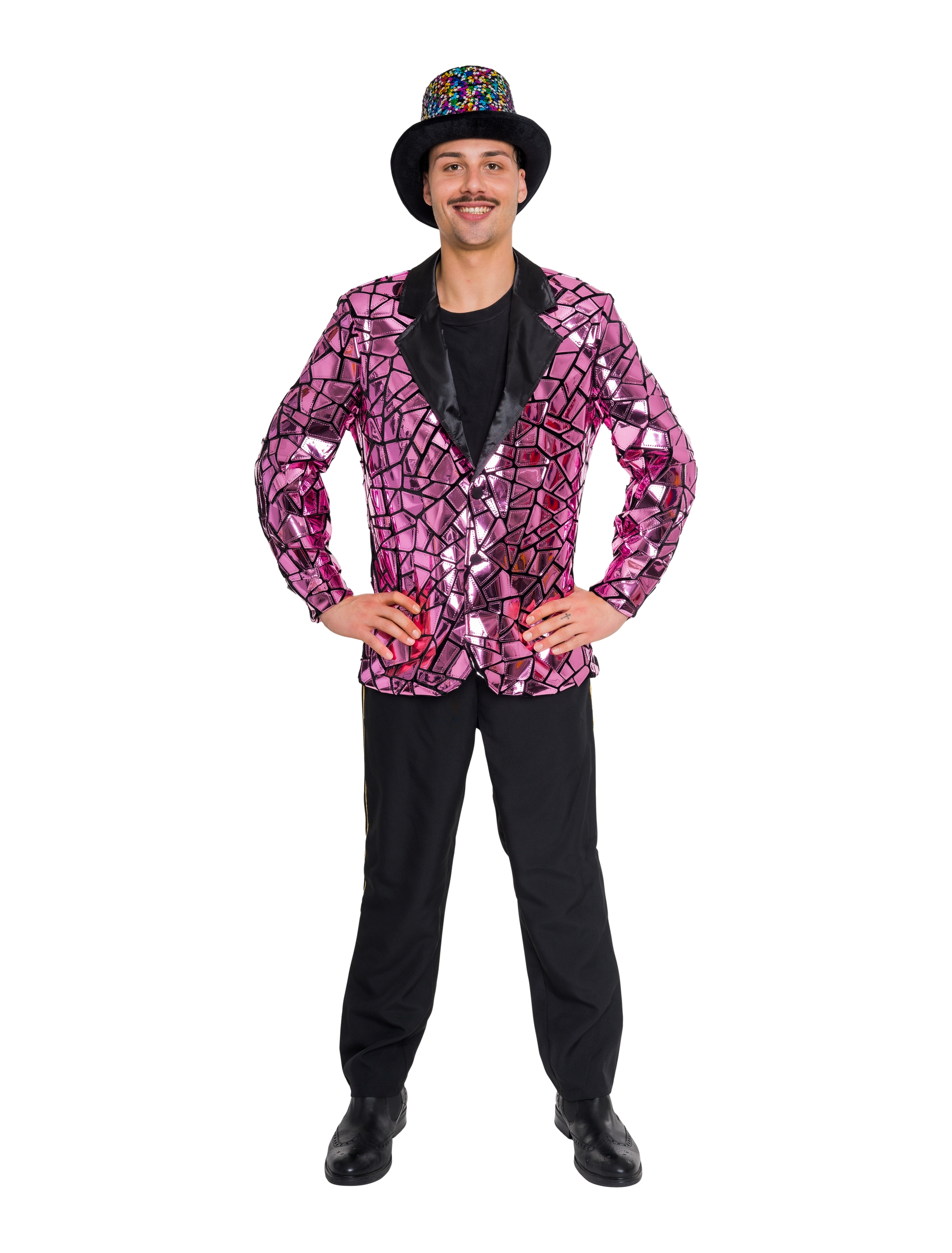Blazer mit Spiegelmosaik Herren rosa S