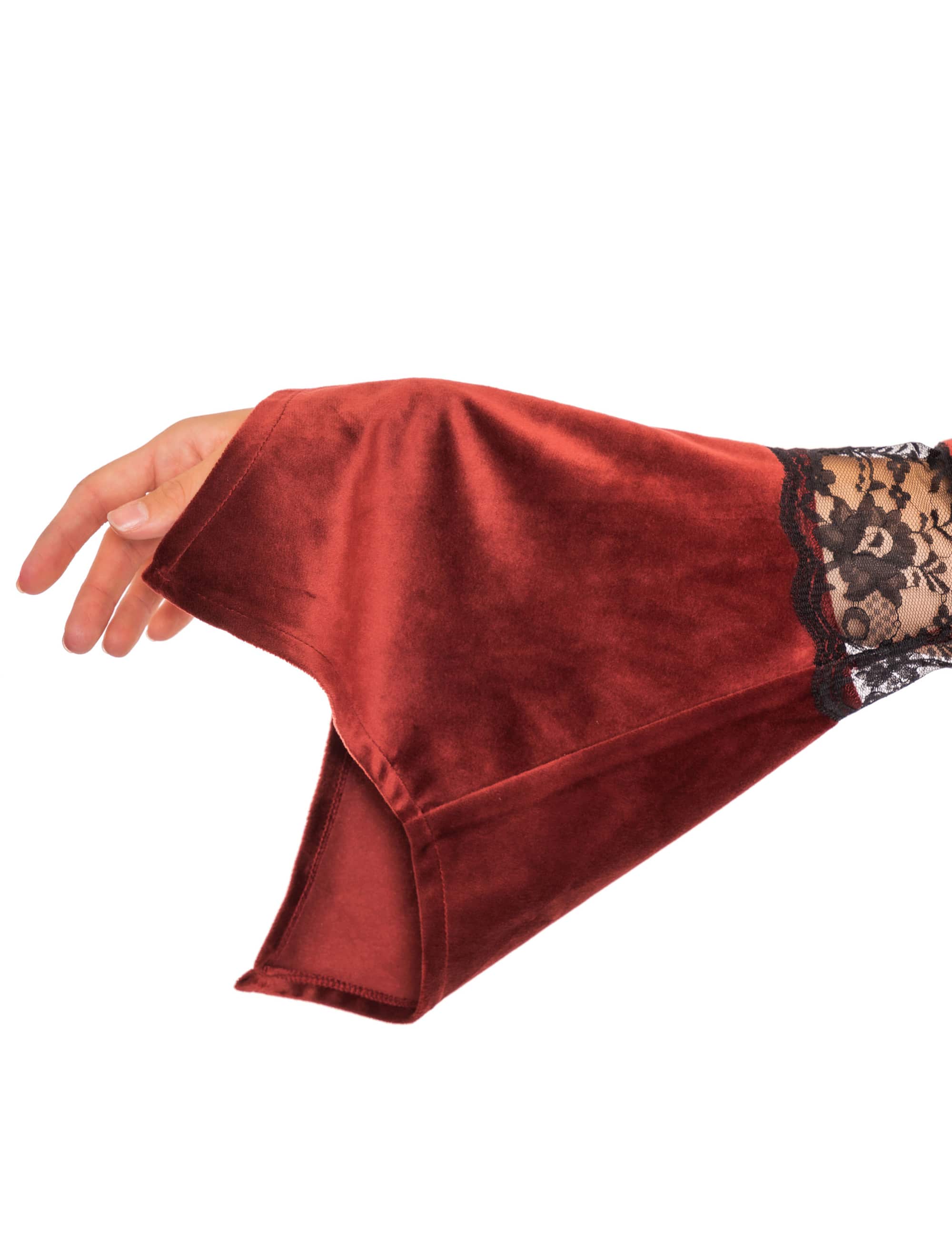 Kleid mit Spitze Damen rot 3XL