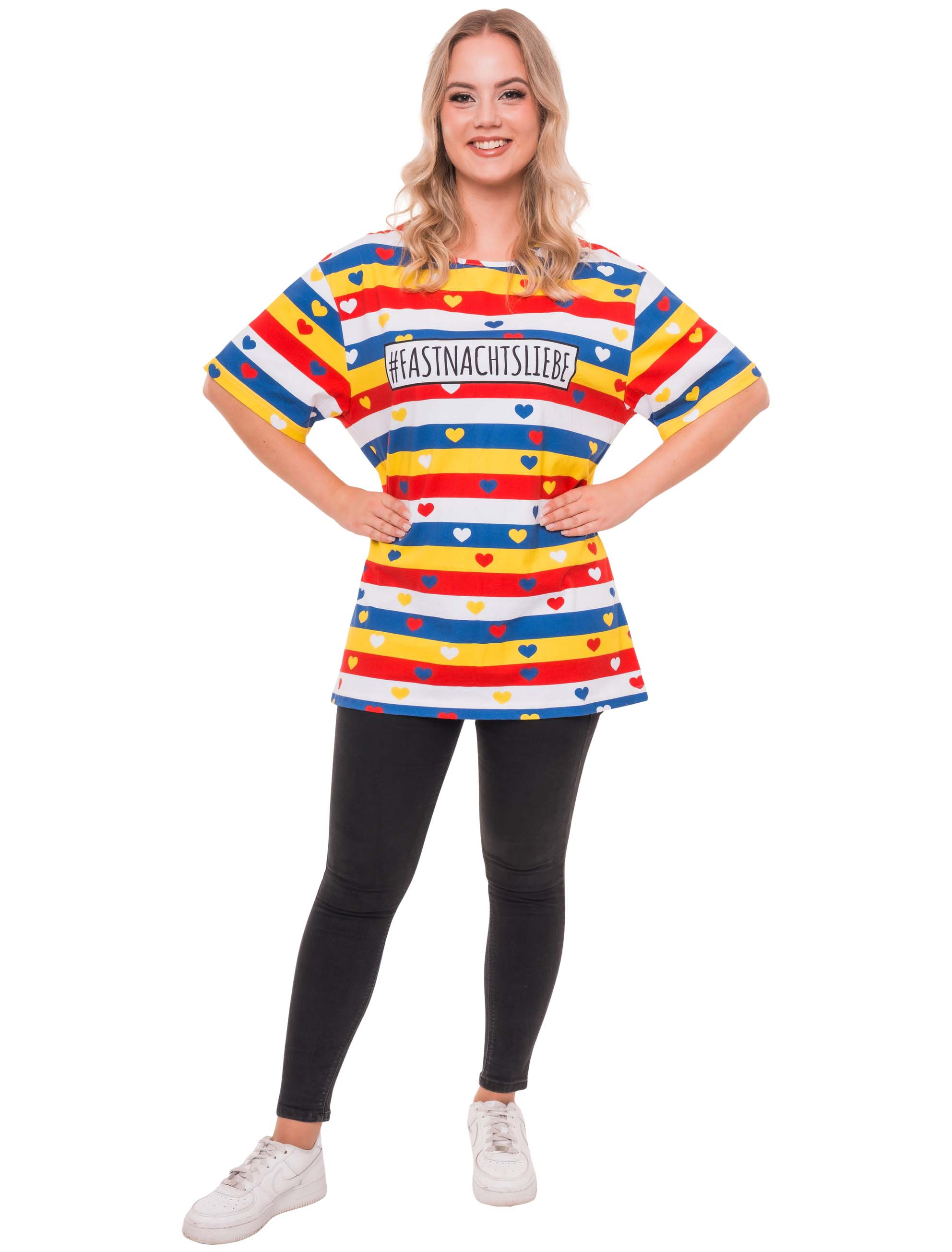 T-Shirt Fastnachtsliebe rot/weiß/blau/gelb XL