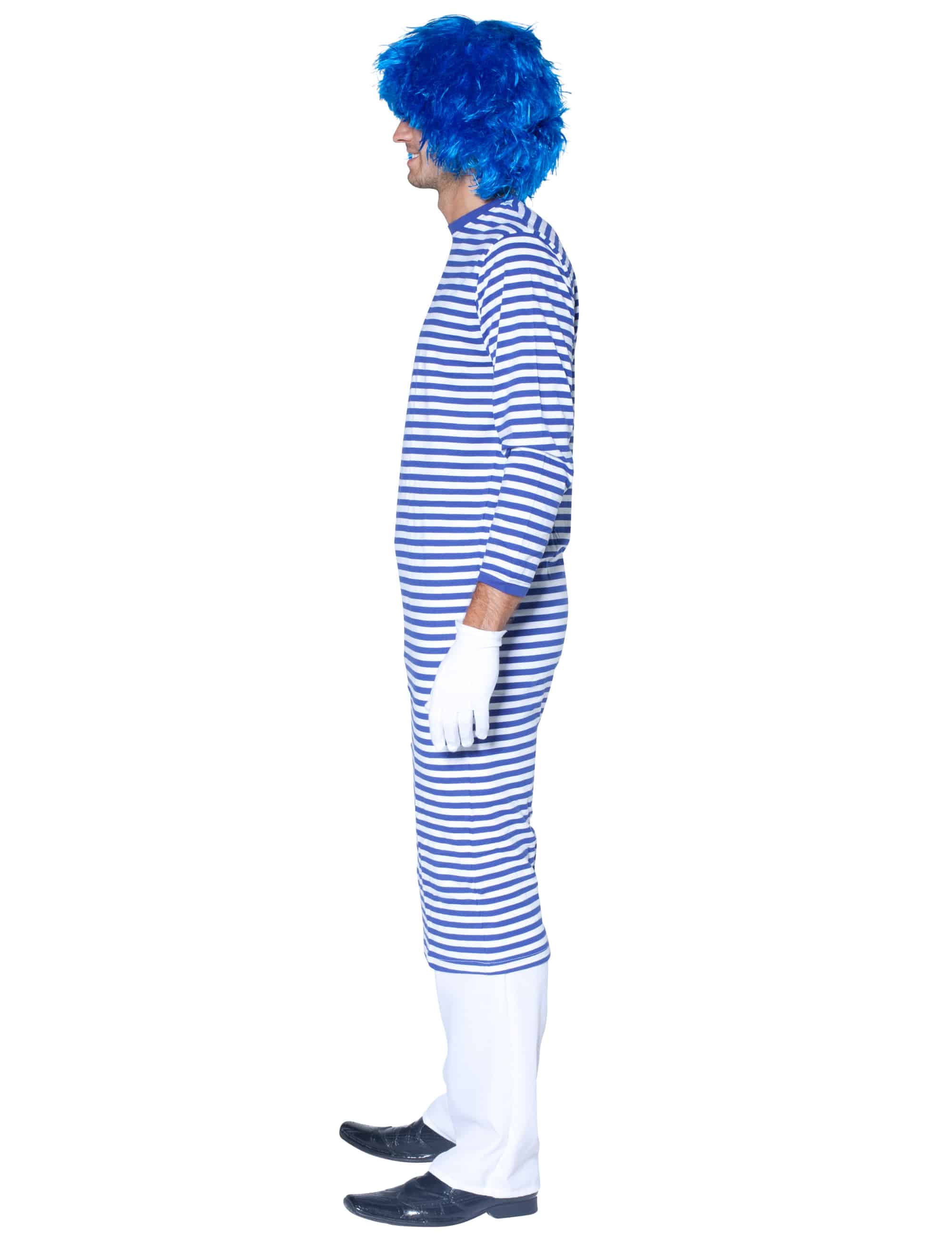 Rivelhemd langarm blau/weiß L