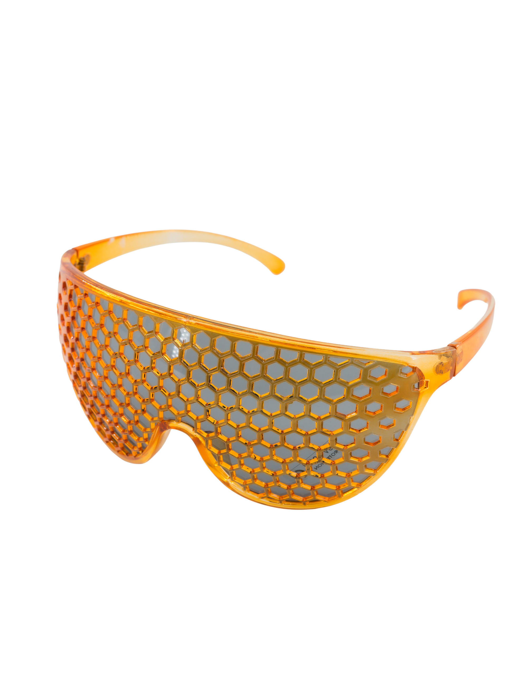 Brille mit Waben orange