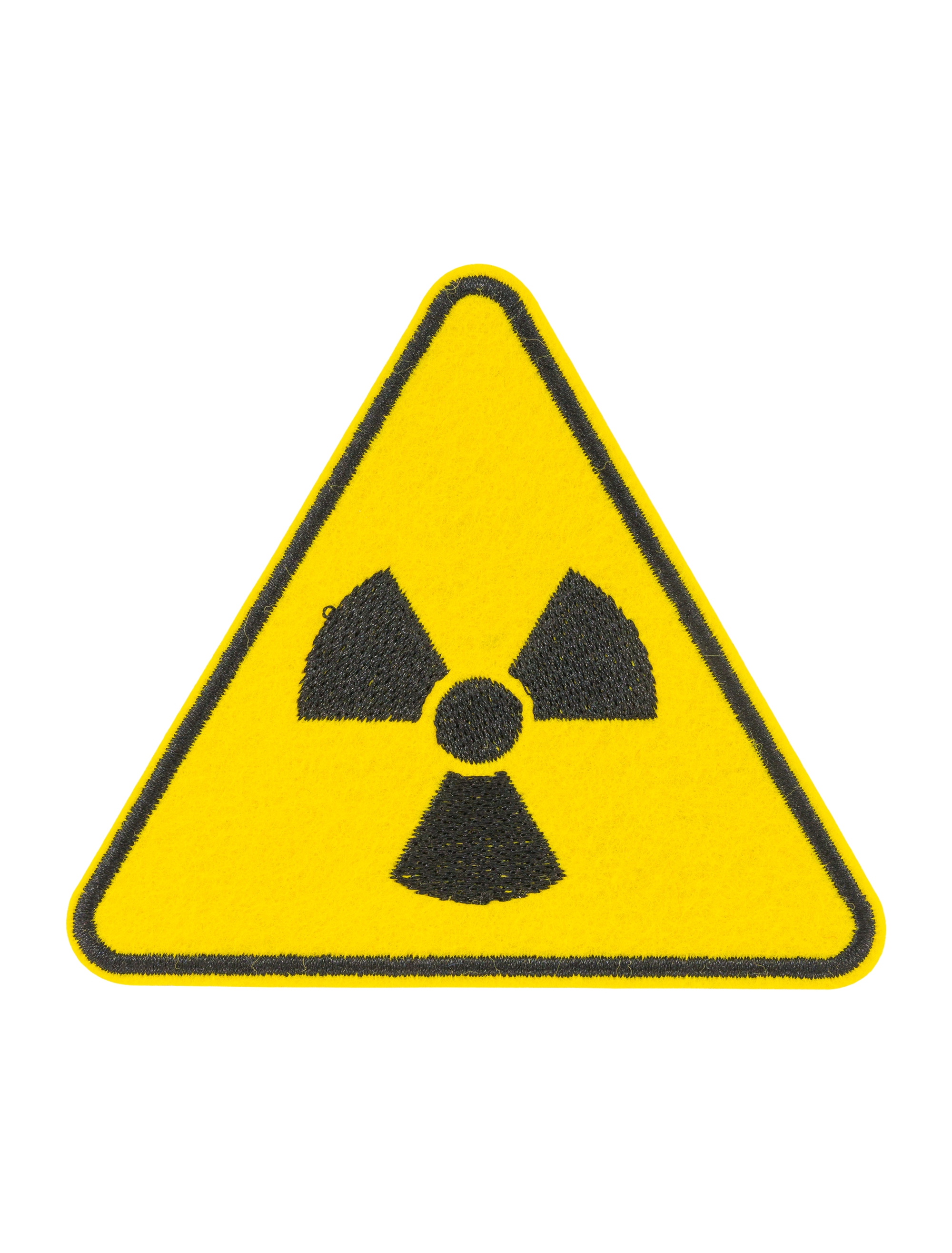 Bügelpatch Radiation Hazard 9,5cm schwarz/gelb