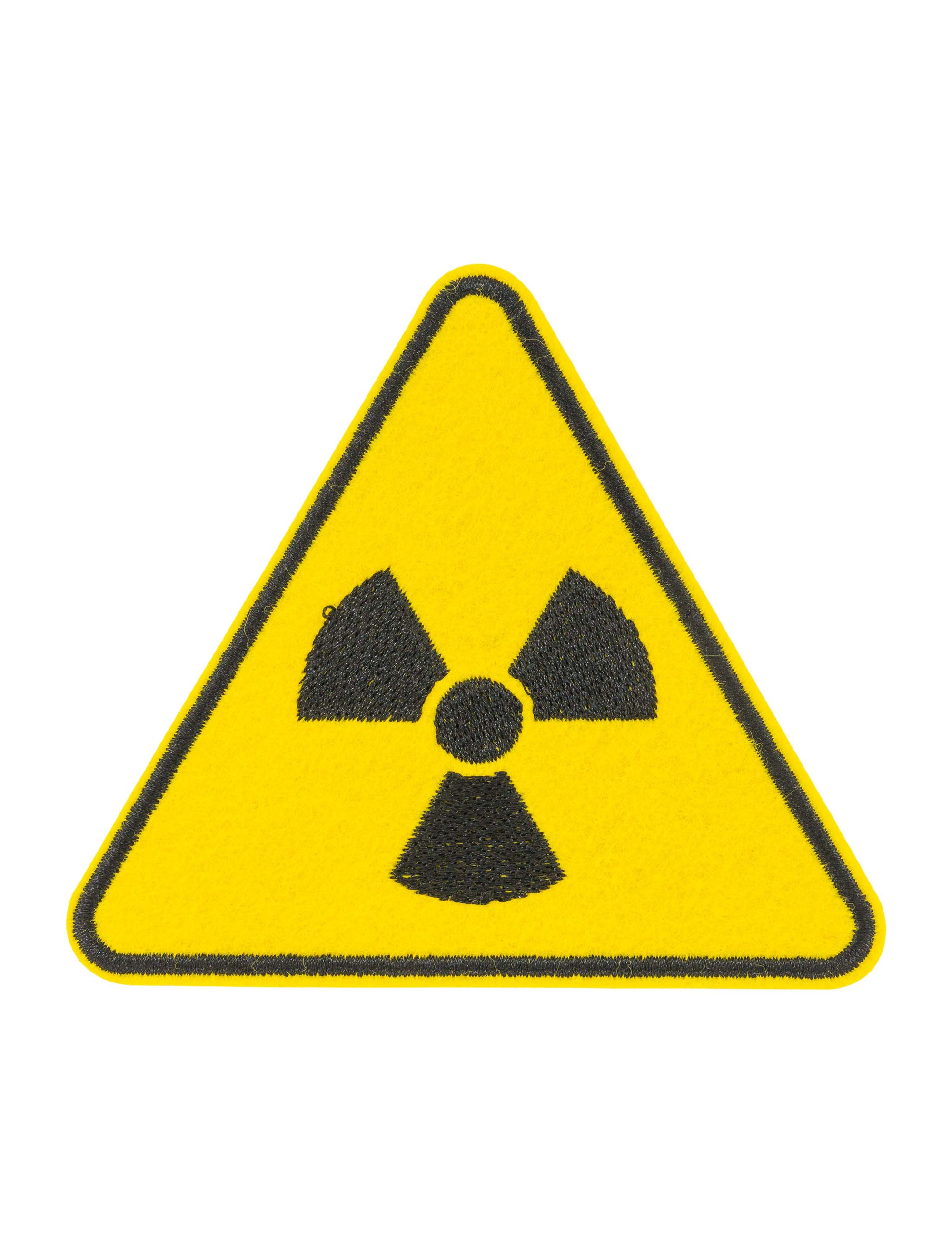 Bügelpatch Radiation Hazard 9,5cm schwarz/gelb