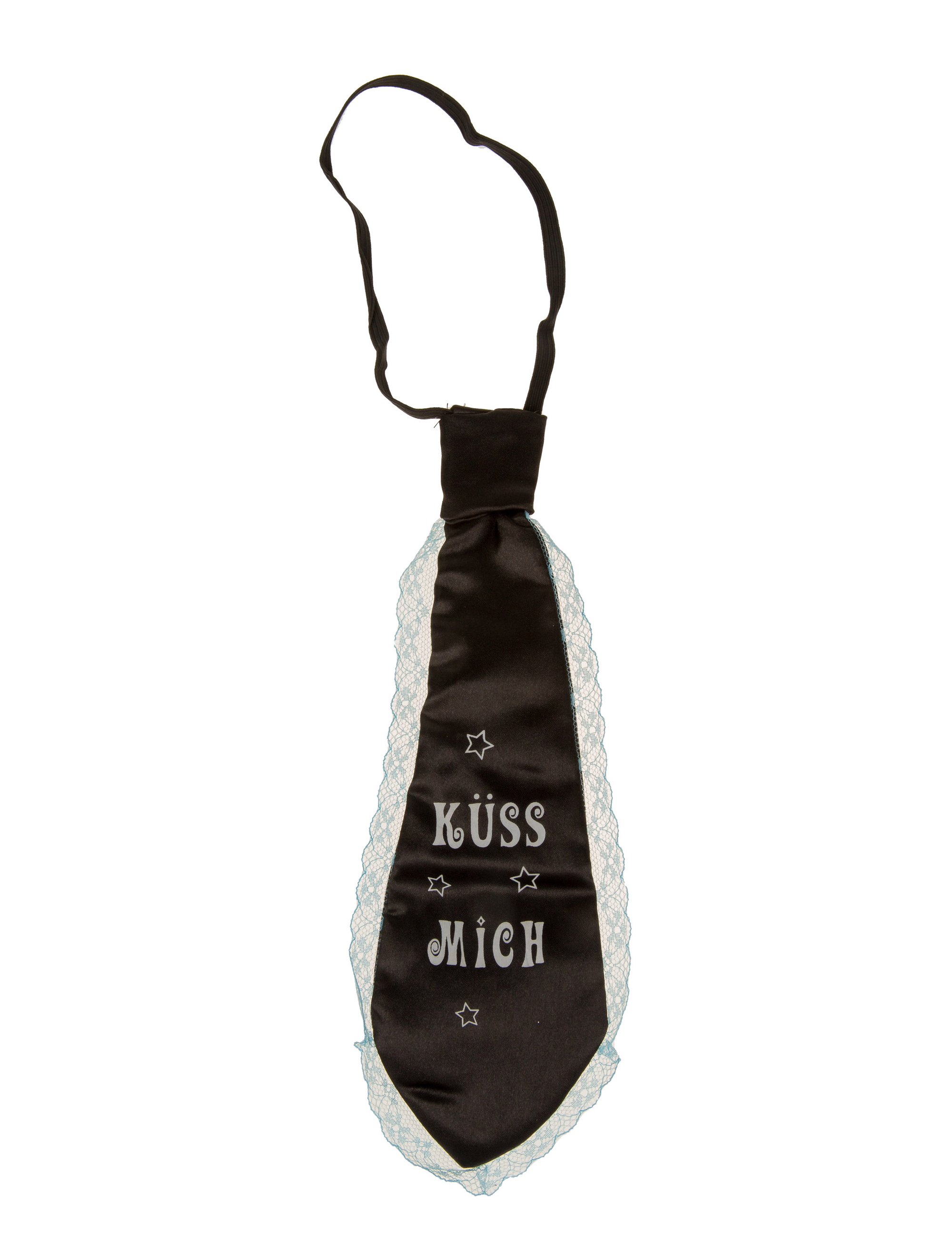 Krawatte Kiss me schwarz/blau