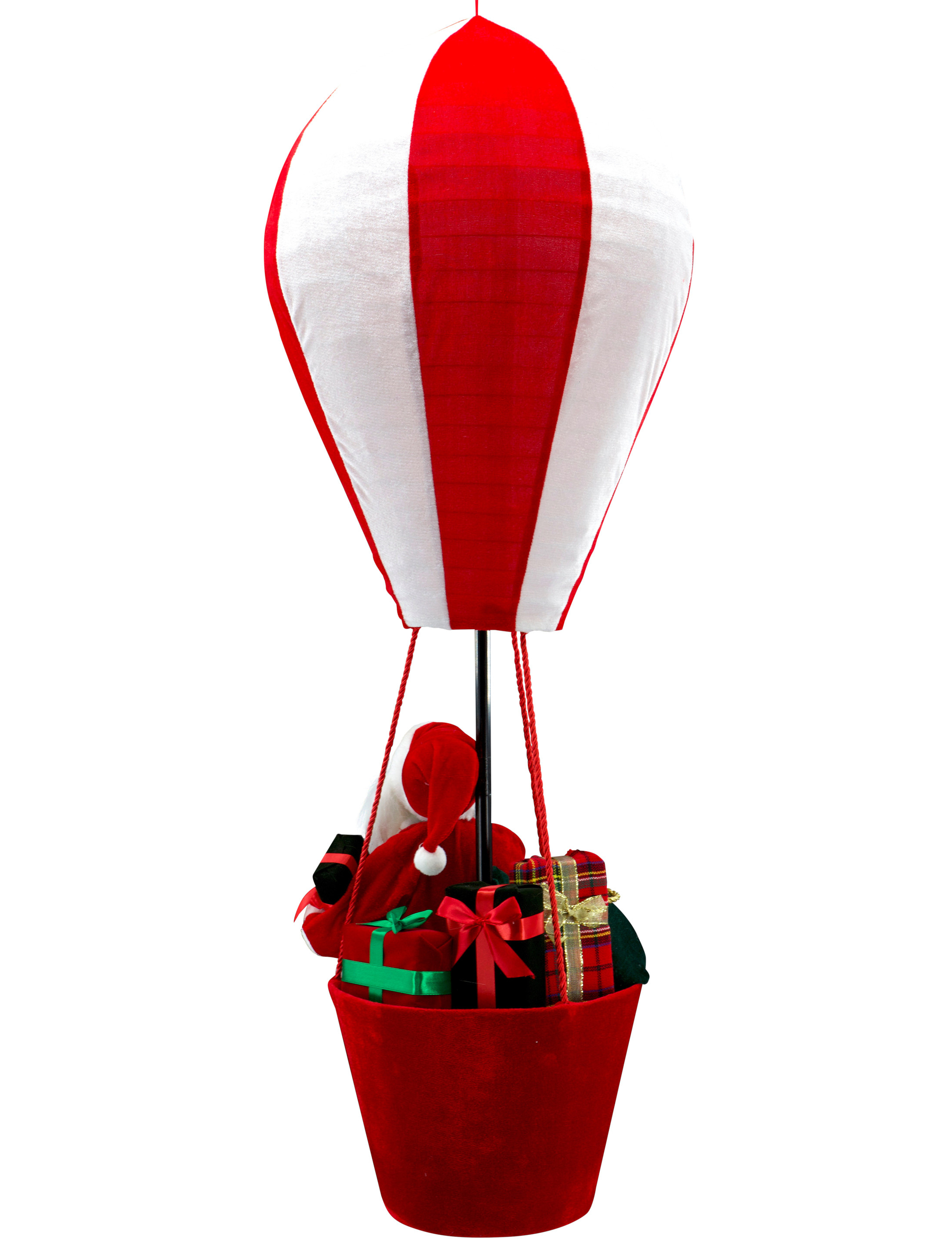 Weihnachtsmann im Heißluftballon