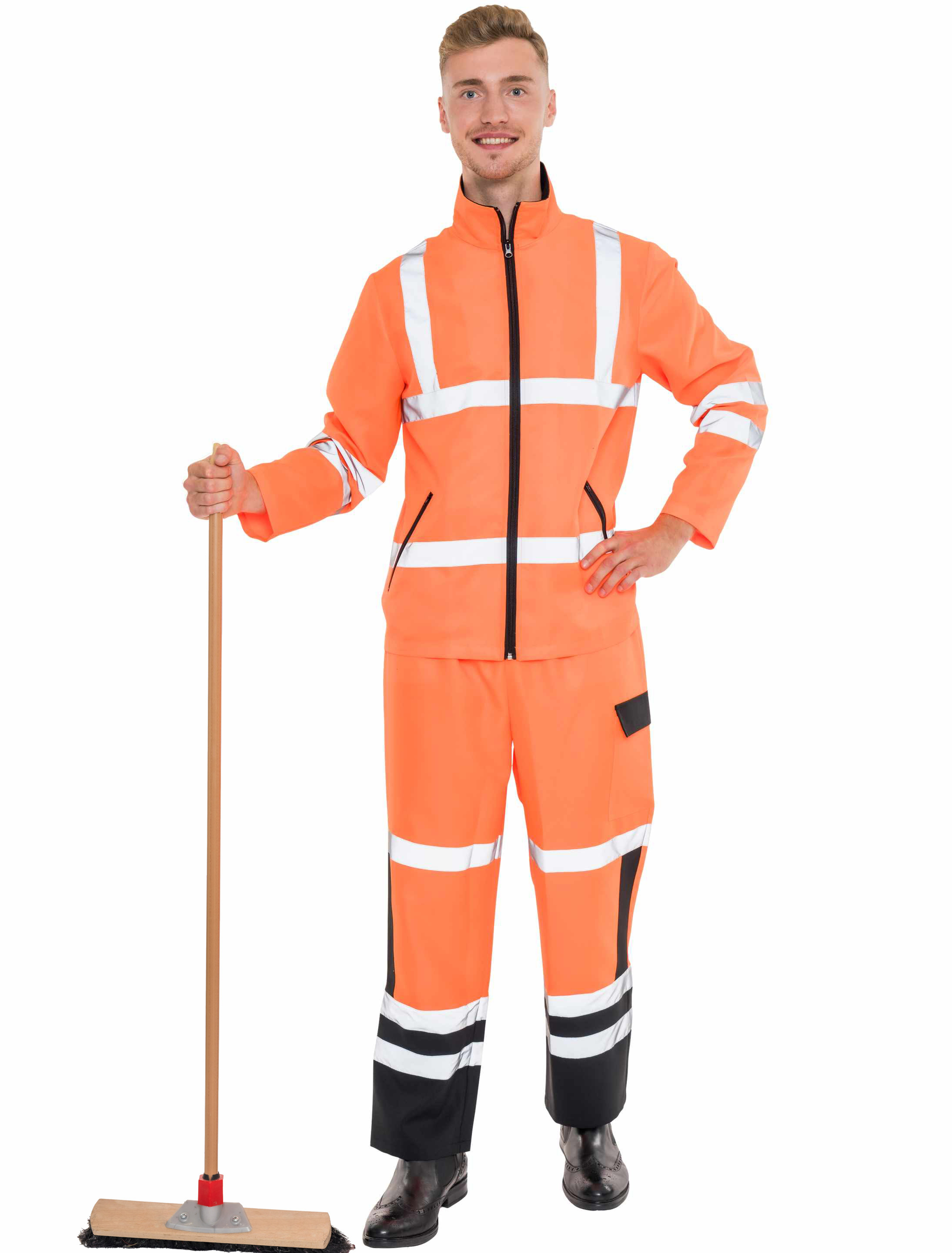 Kostüm Müllmann neonorange S