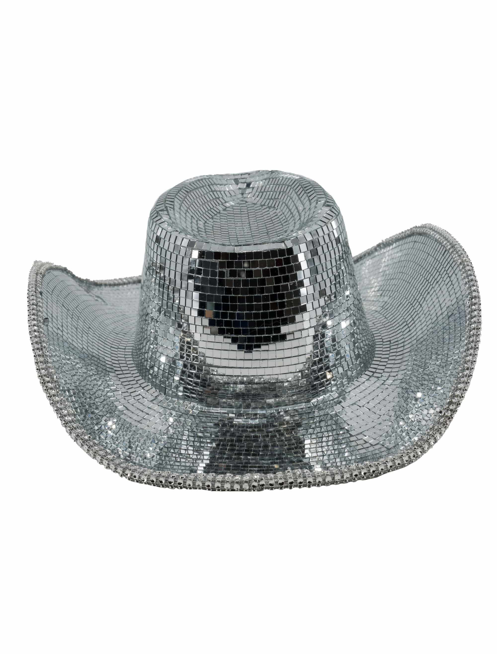 Cowboyhut Spiegelmosaik Metallic silber one size
