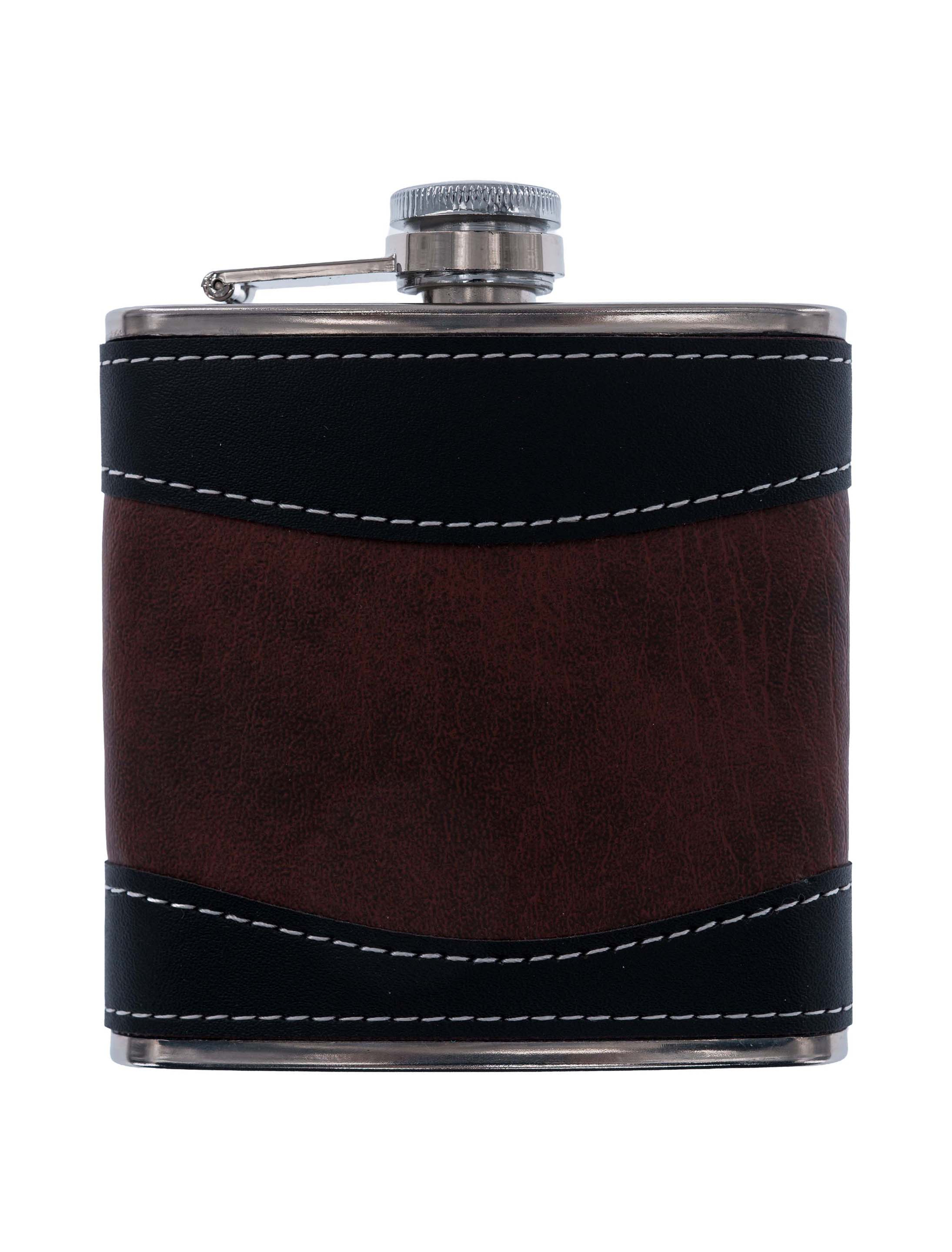 Flachmann 160ml braun/schwarz