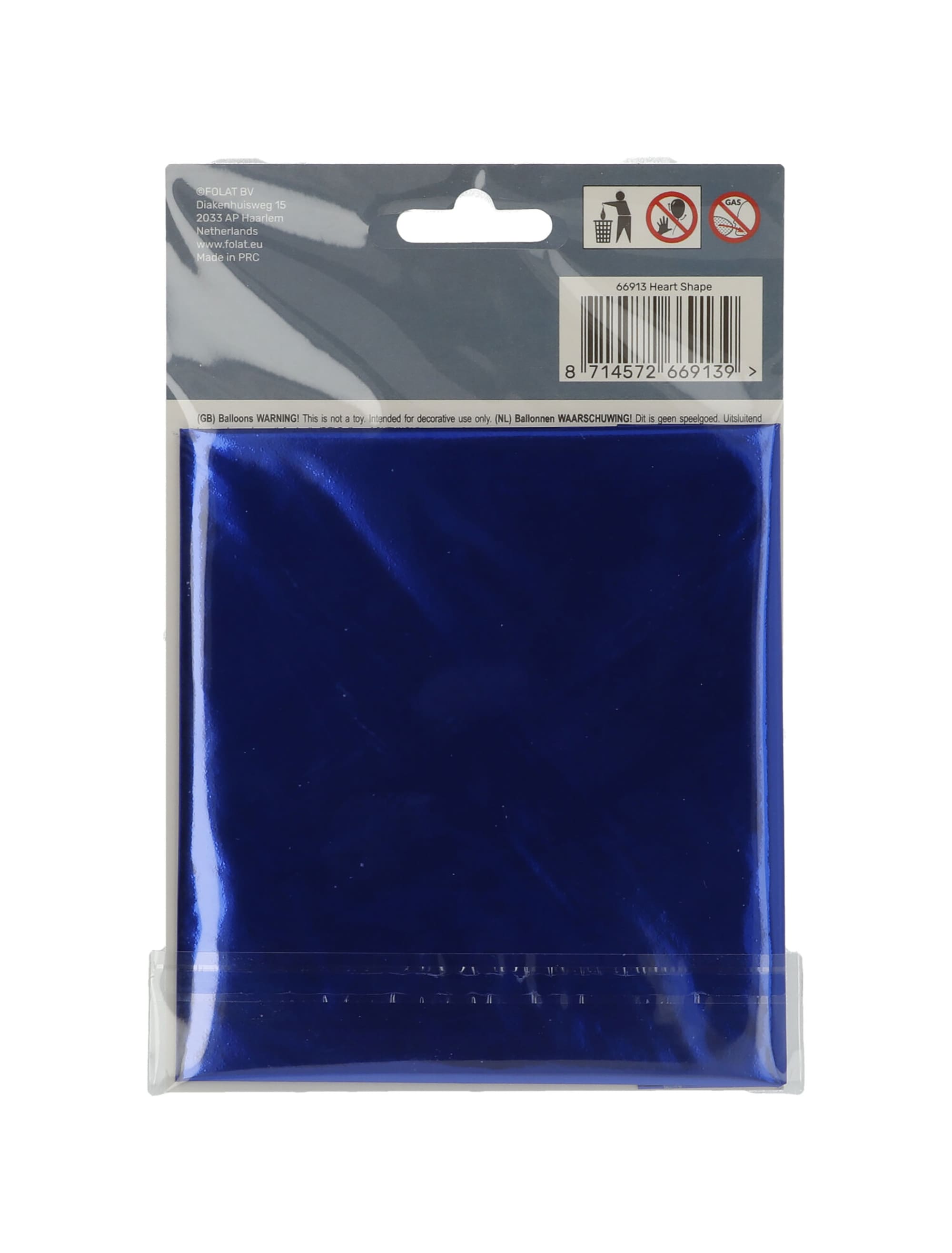 Folienballon Herz S blau