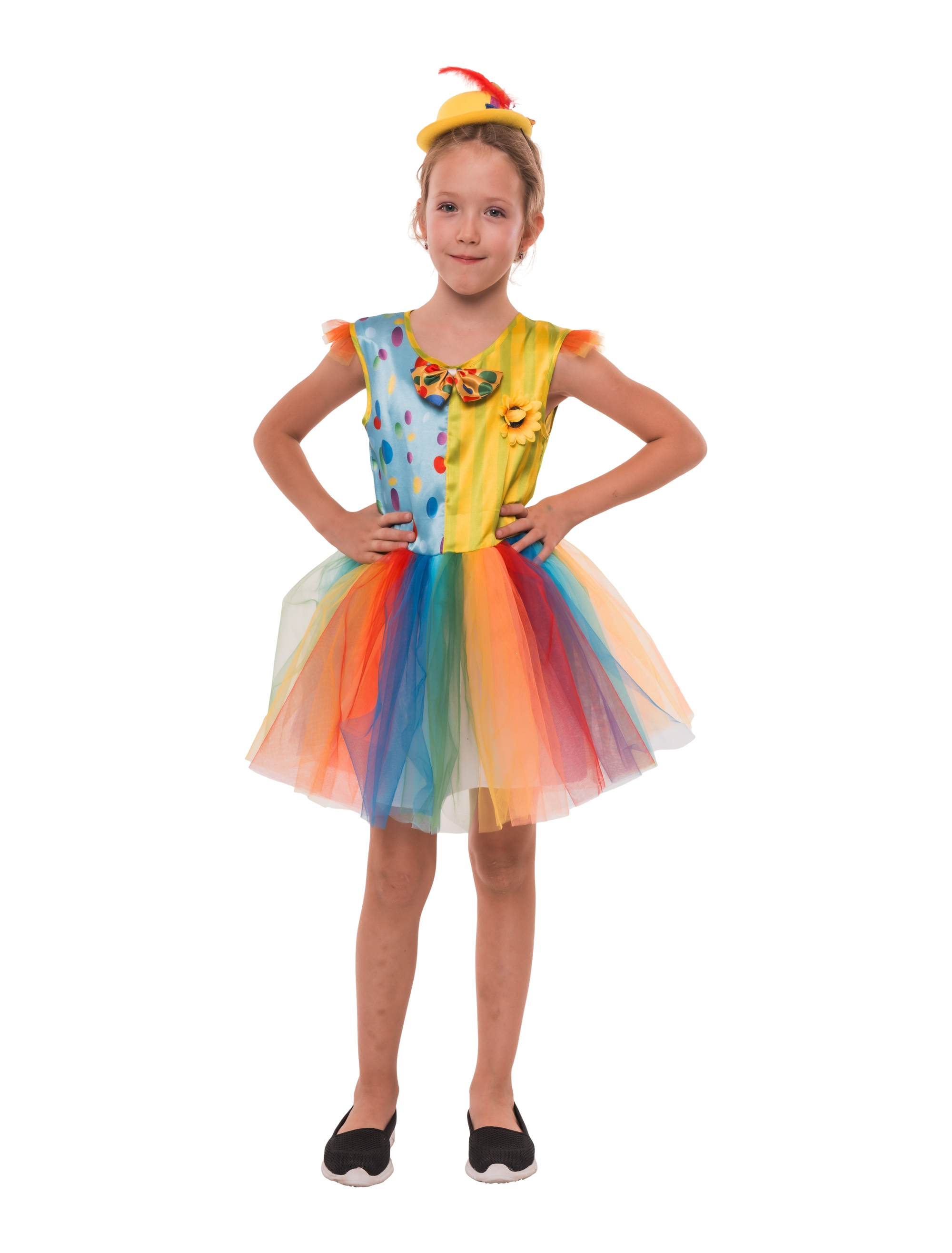 Kleid Clown Kinder bunt 128