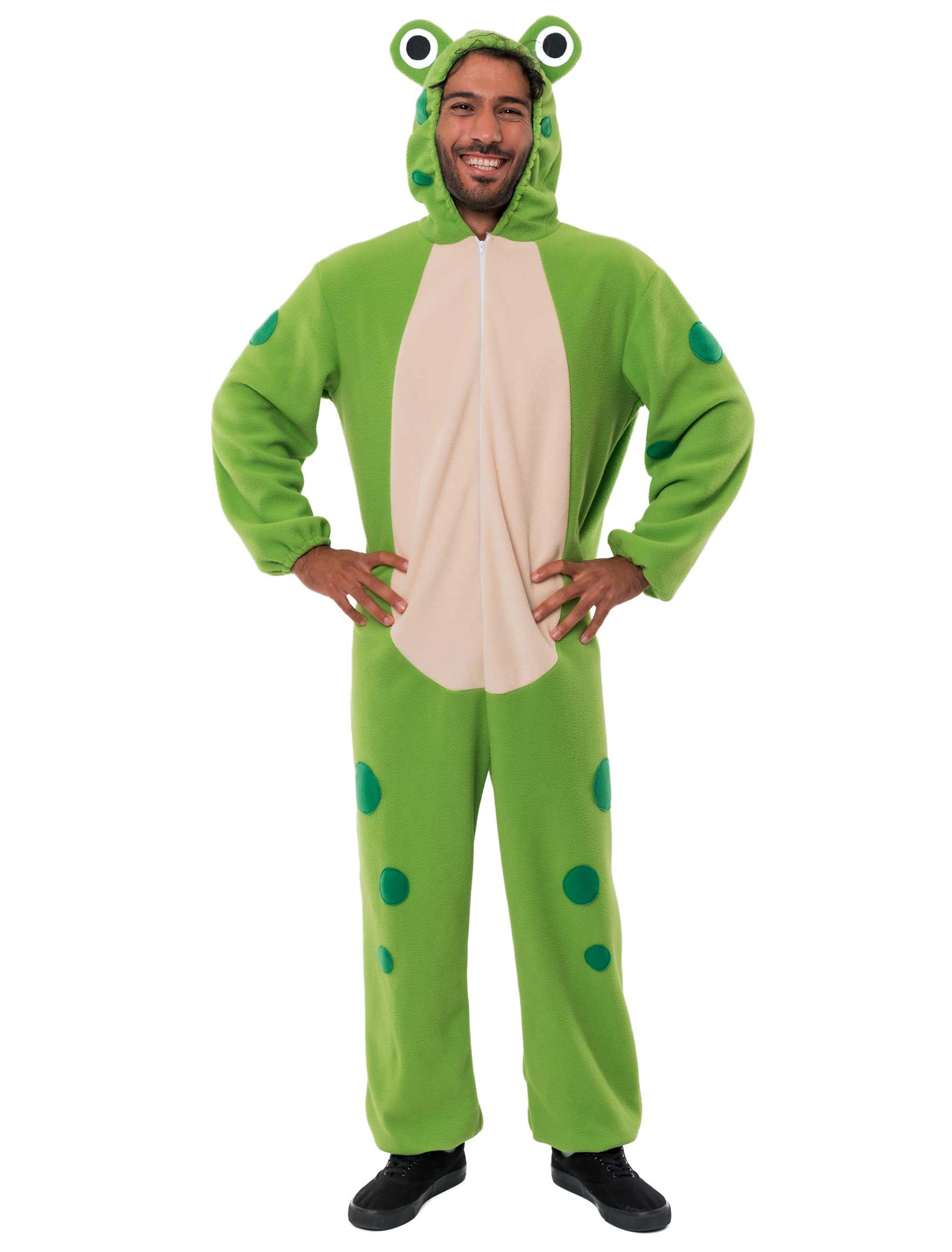 Overall Frosch Plüsch grün XL/2XL