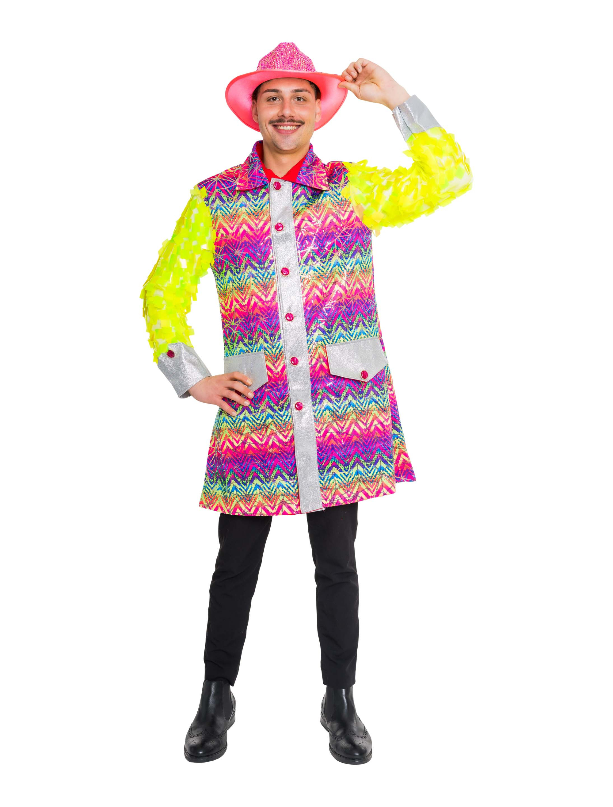 Mantel mit Pailletten Herren bunt S/M