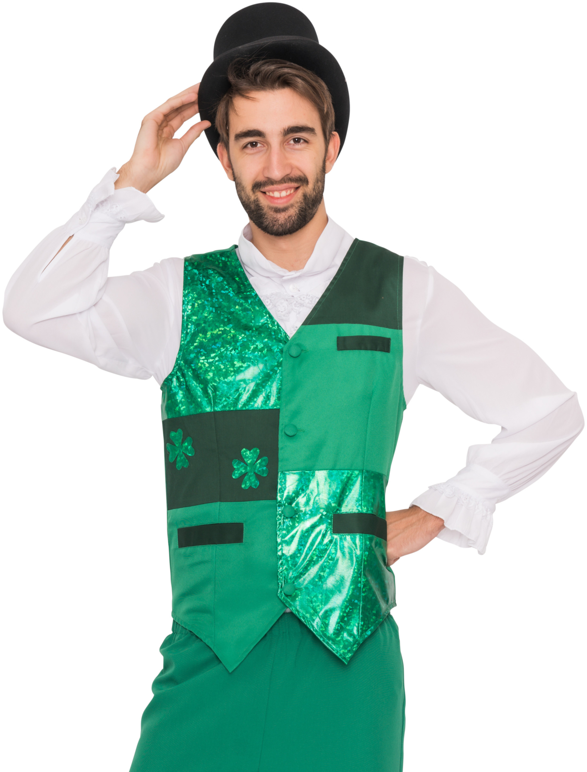 Weste Kleeblätter Herren grün S/M