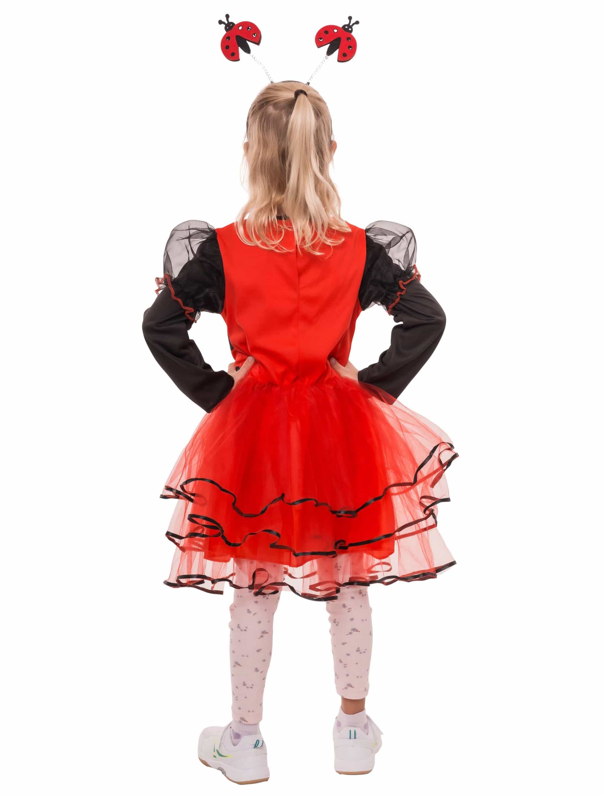 Kleid Marienkäfer Kinder rot/schwarz 4-6 Jahre