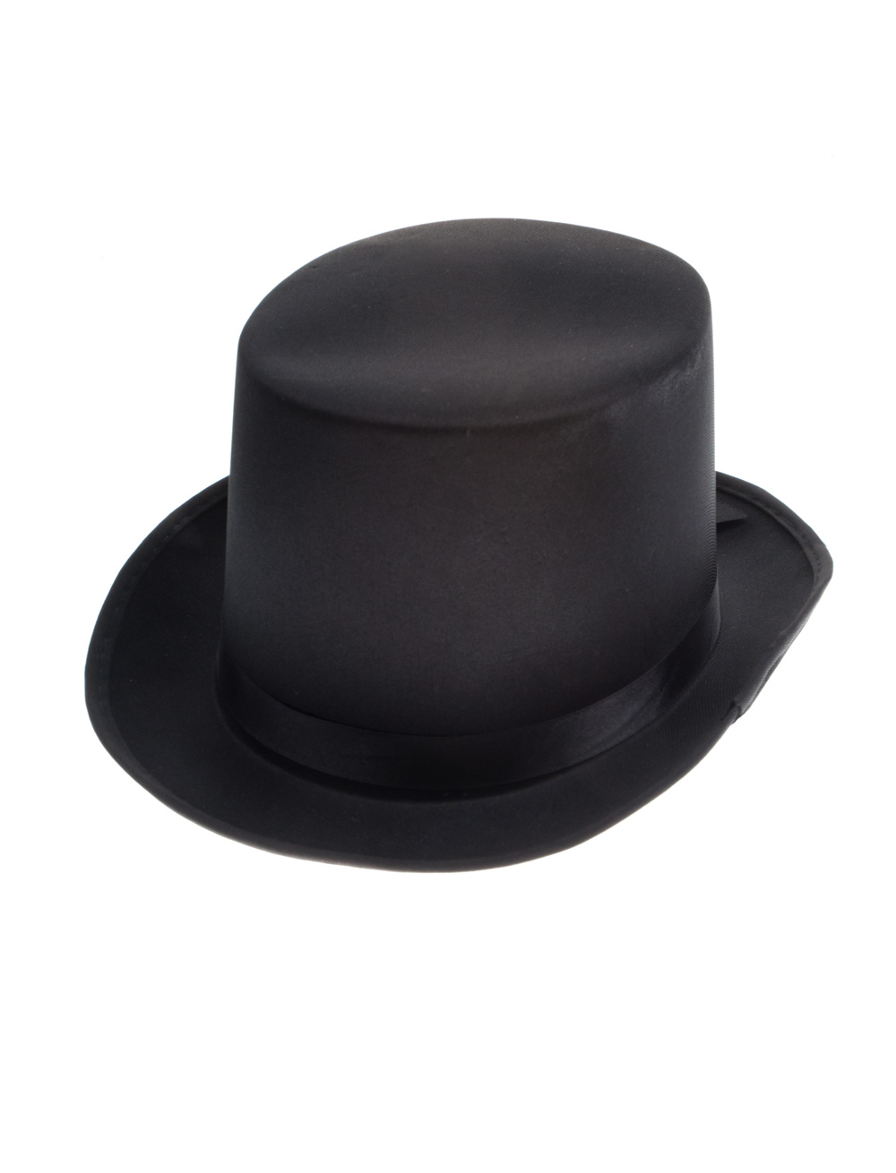 Zylinder Satin Unifarben Herren schwarz 59