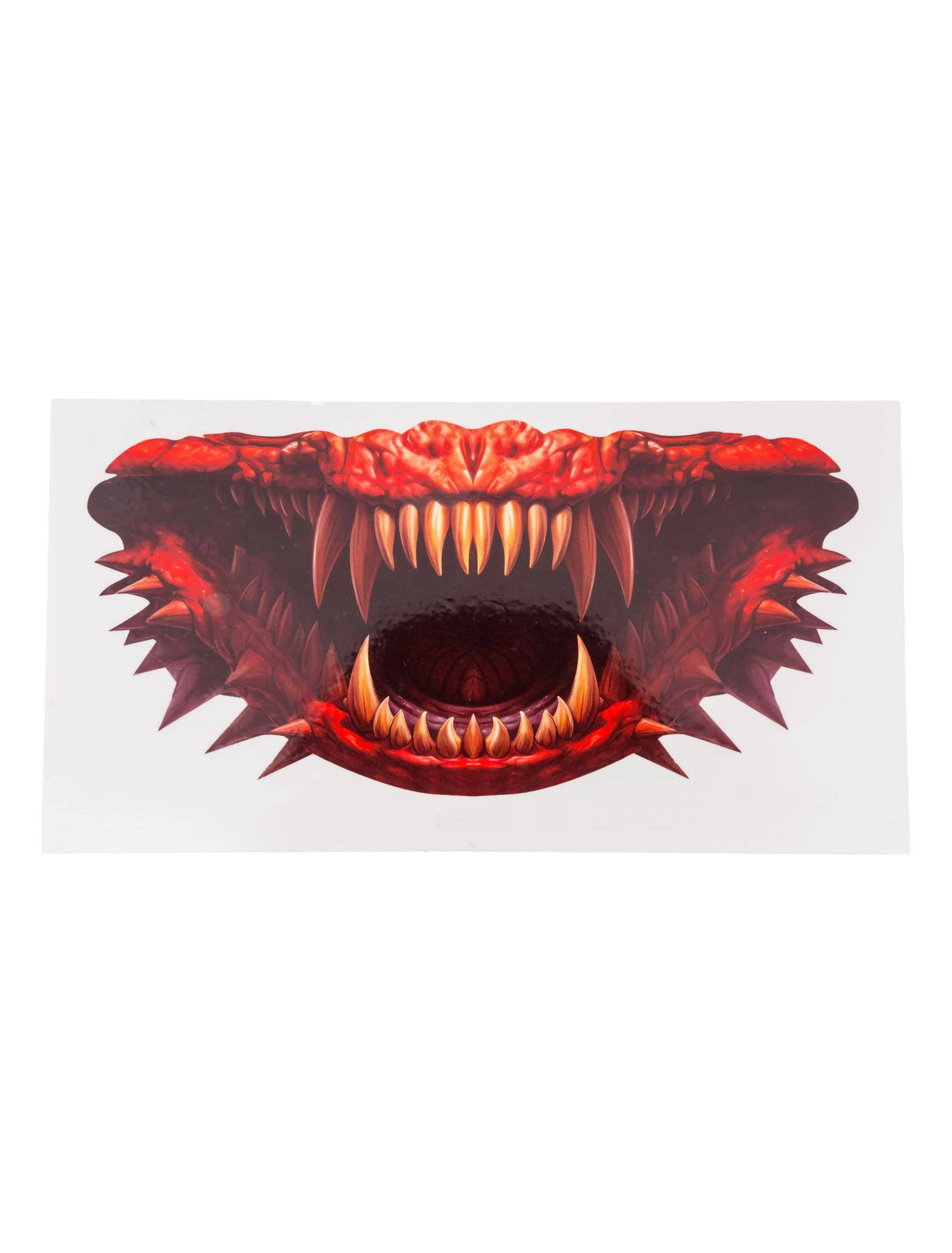 Mund-Tattoo für die Hand Drache rot