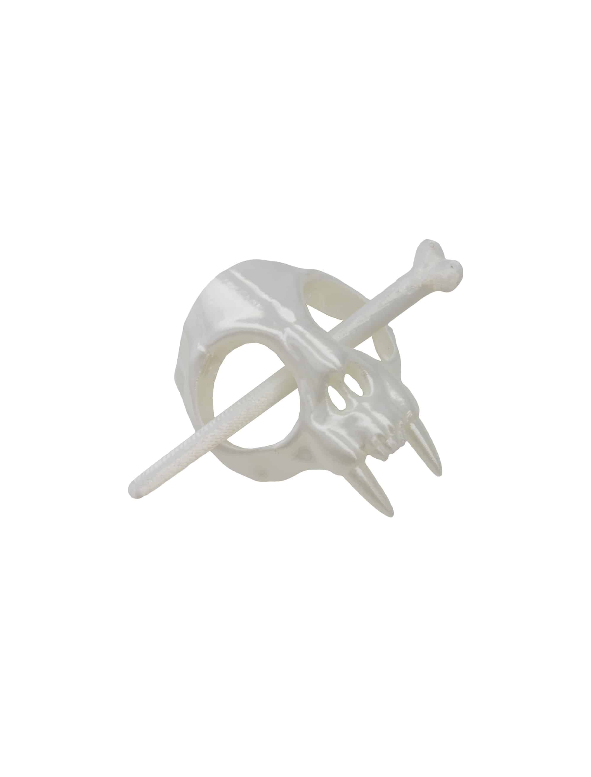 Haarspange Totenkopf Damen weiß