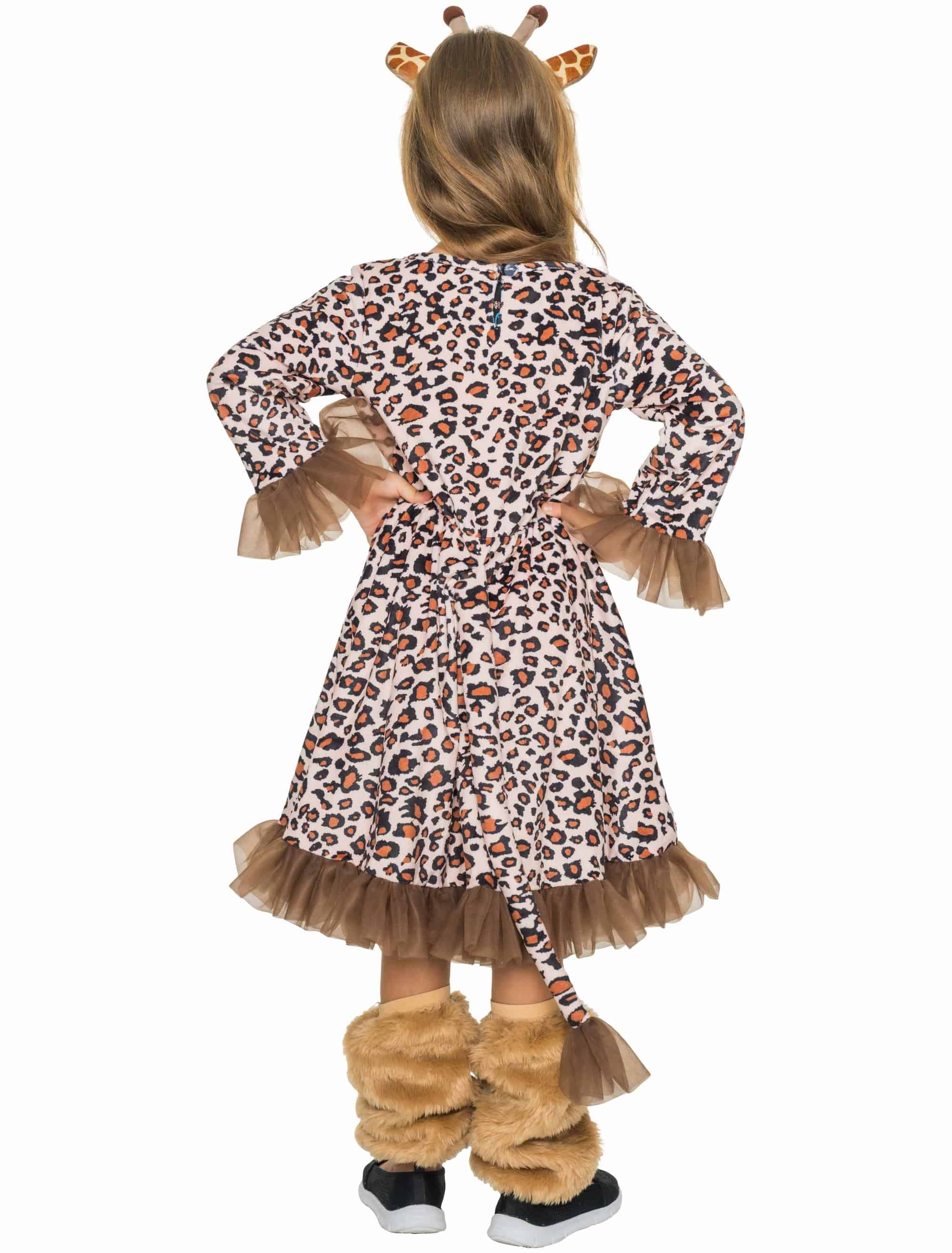 Kleid Leopard Kinder beige/schwarz 116/128