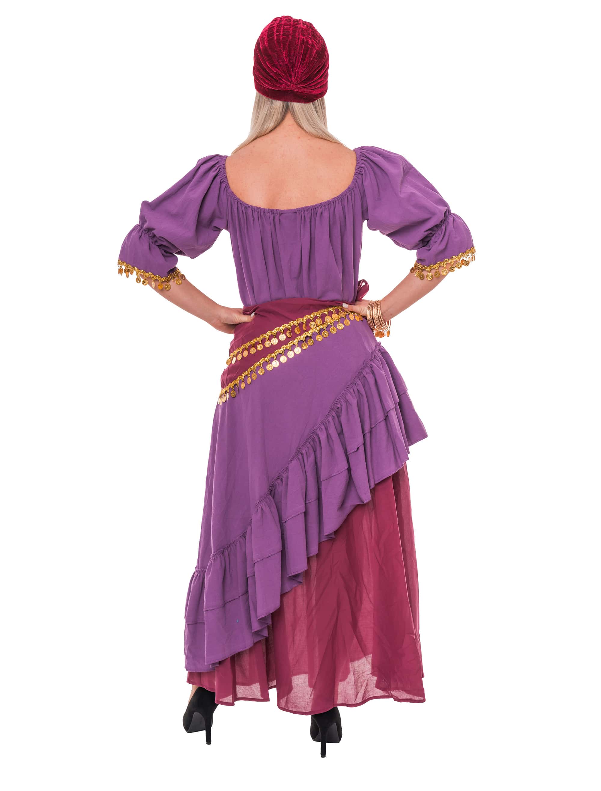 Kleid Wahrsagerin 2-tlg. lila 2XL/3XL