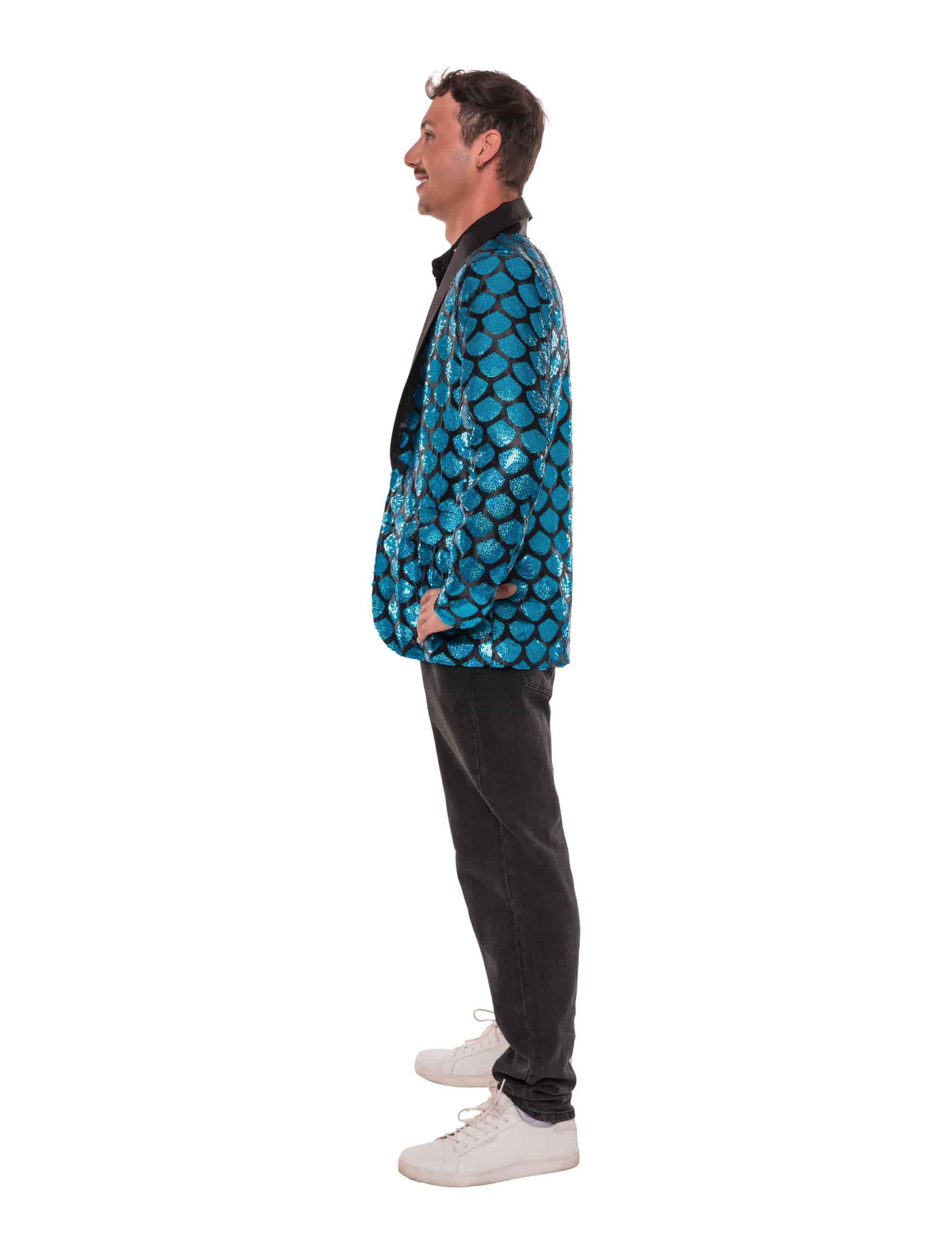 Jackett Fischschuppen Herren schwarz/blau M