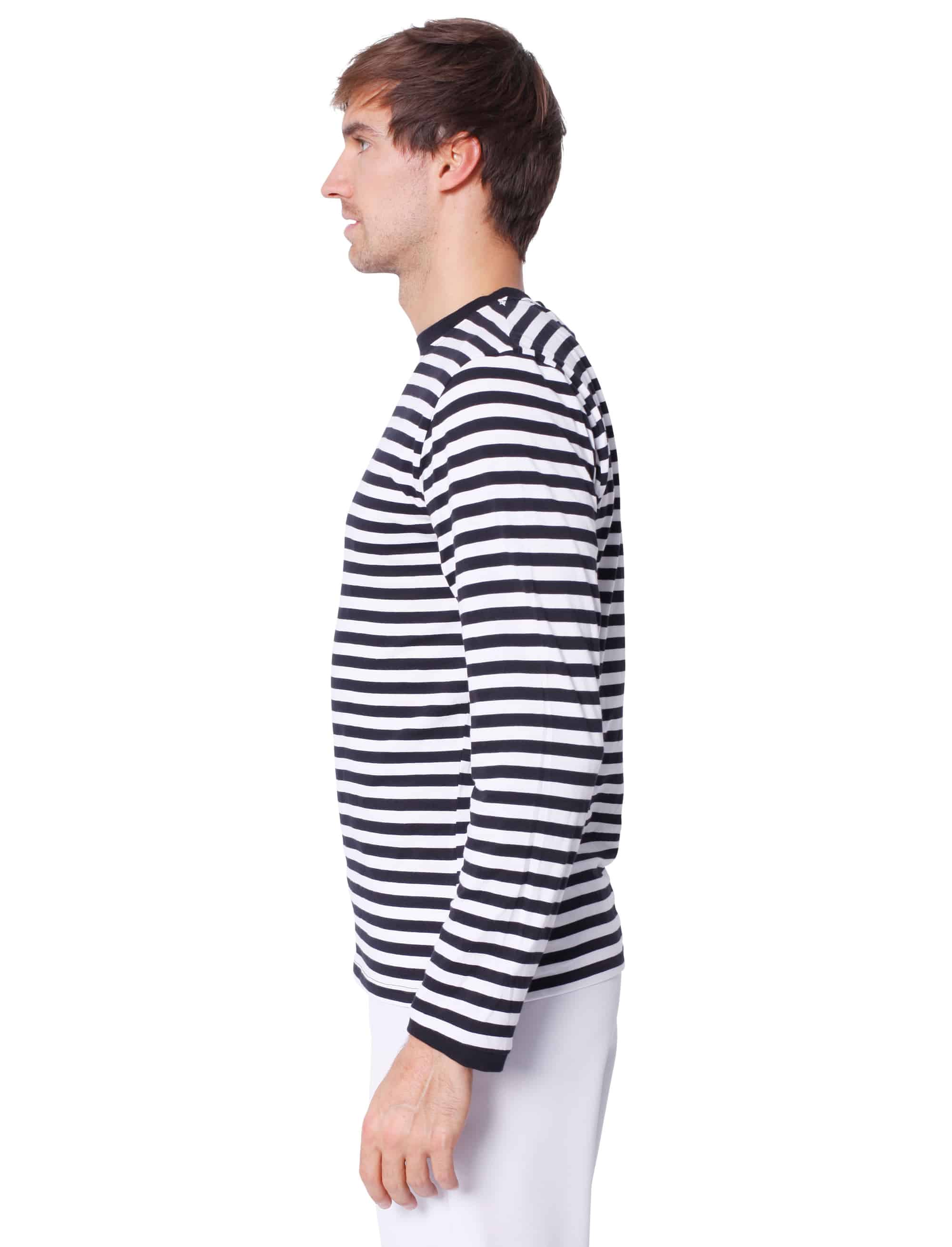 Ringelpulli langarm Unisex schwarz/weiß M