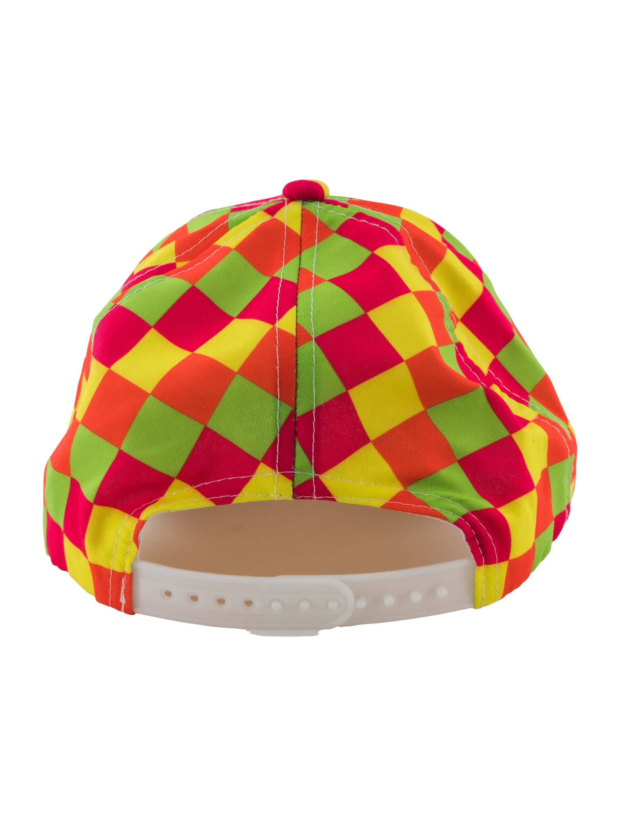 Baseballcap Schachbrett Neon bunt one size