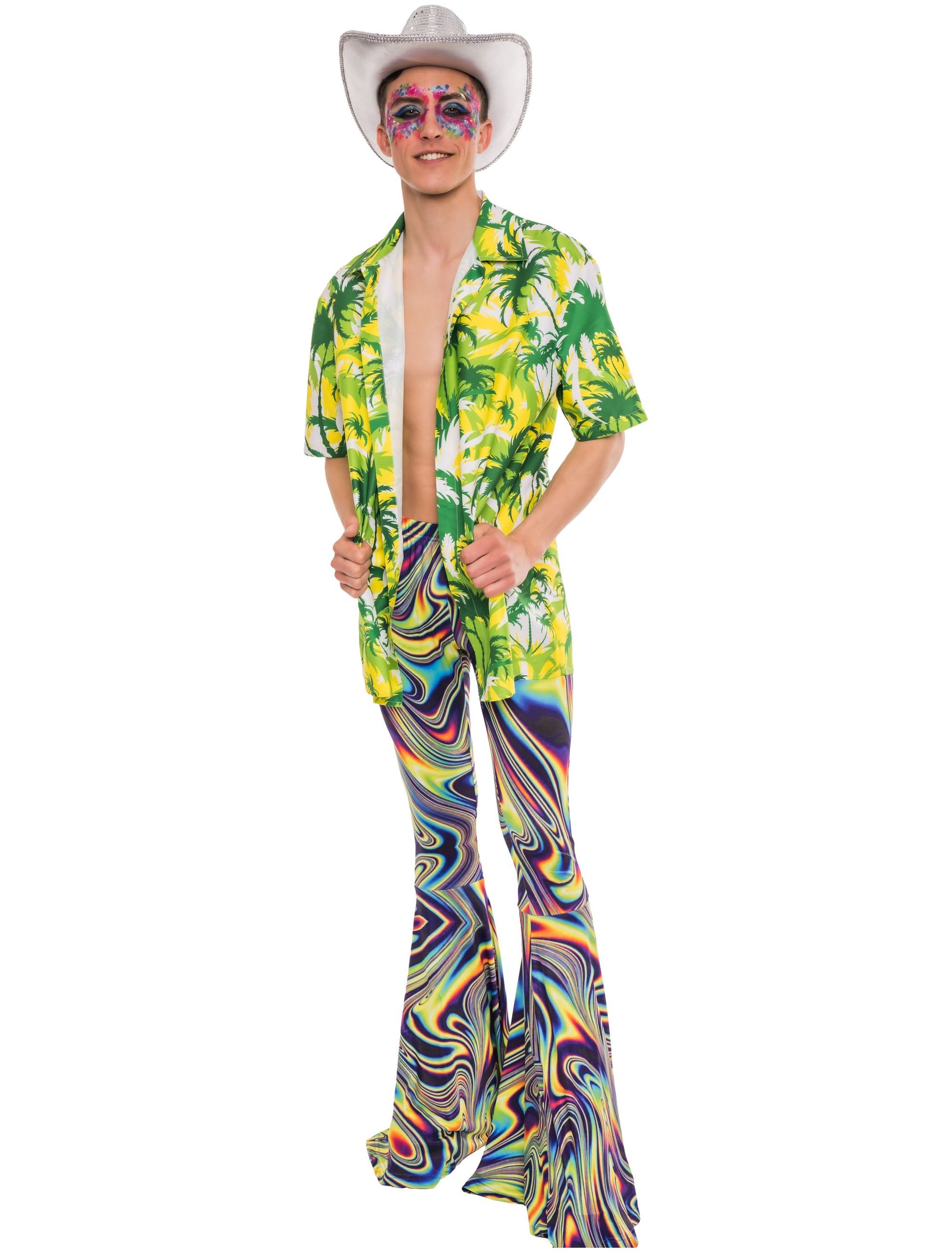 Hawaiihemd Print Herren grün S